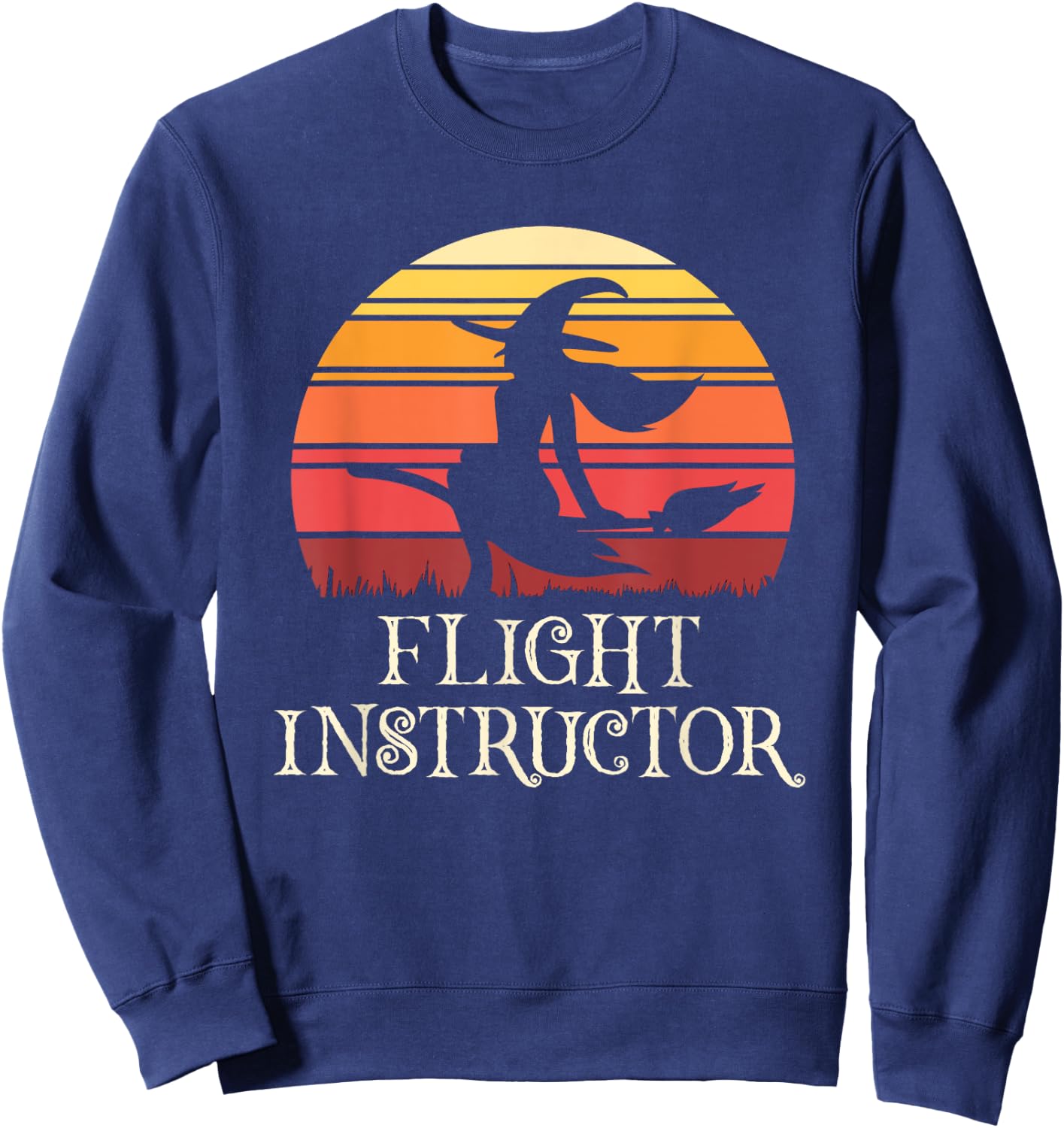Flight Instructor Witch Sweatshirt - Sweatshirt | Navy