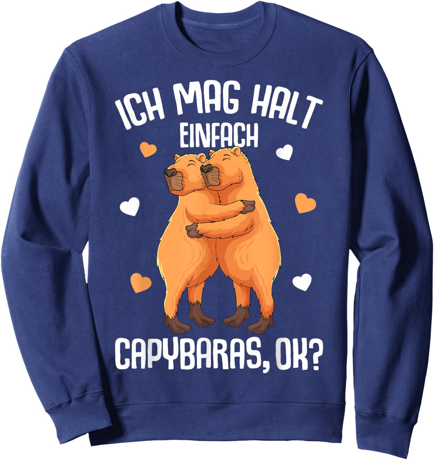 Ich mag Halt Capybara Children's Girls' Women's Sweatshirt - Sweatshirt | Navy