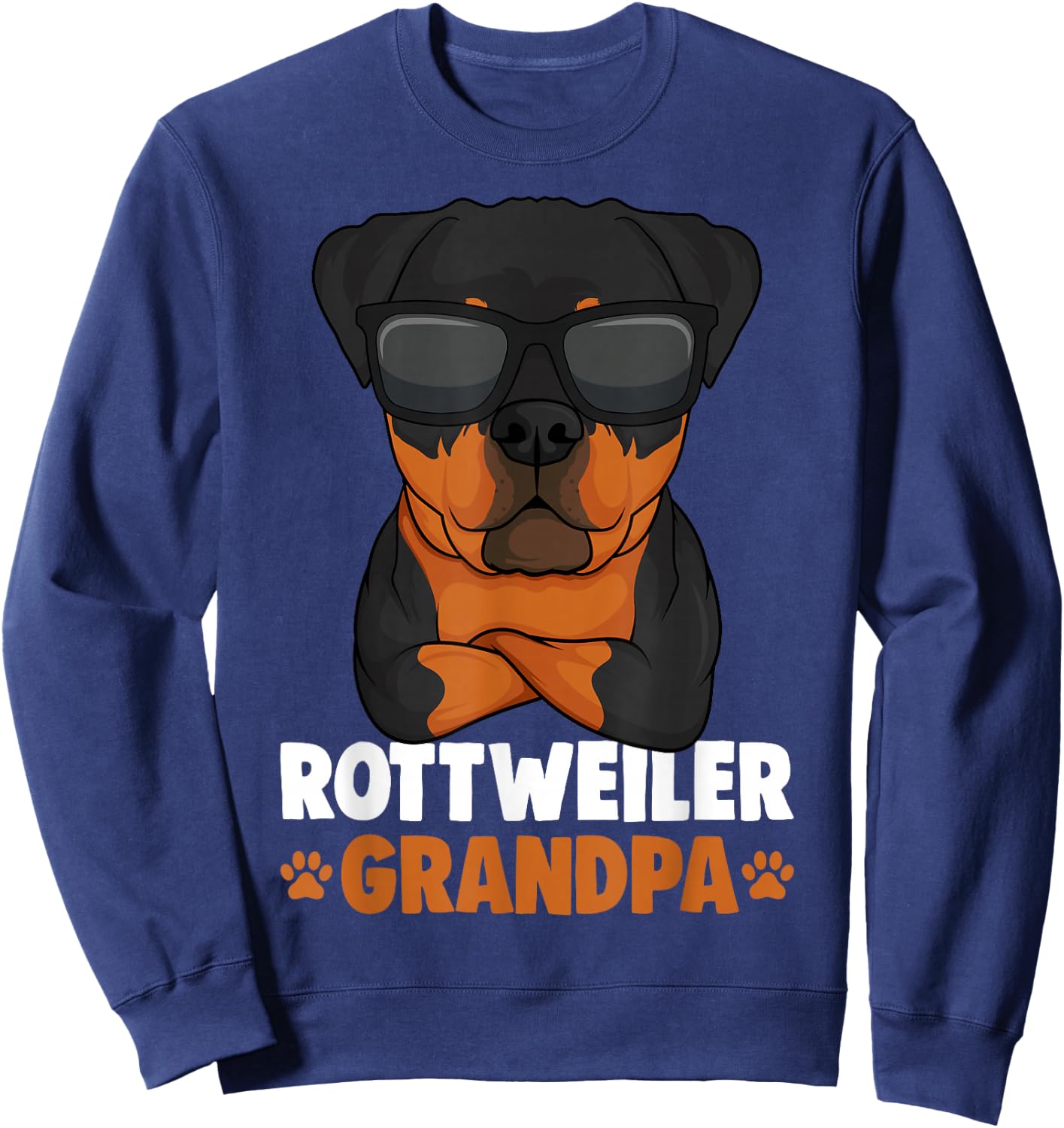 Rottweiler Grandpa Rottie Dog Men Sweatshirt - Sweatshirt | Navy