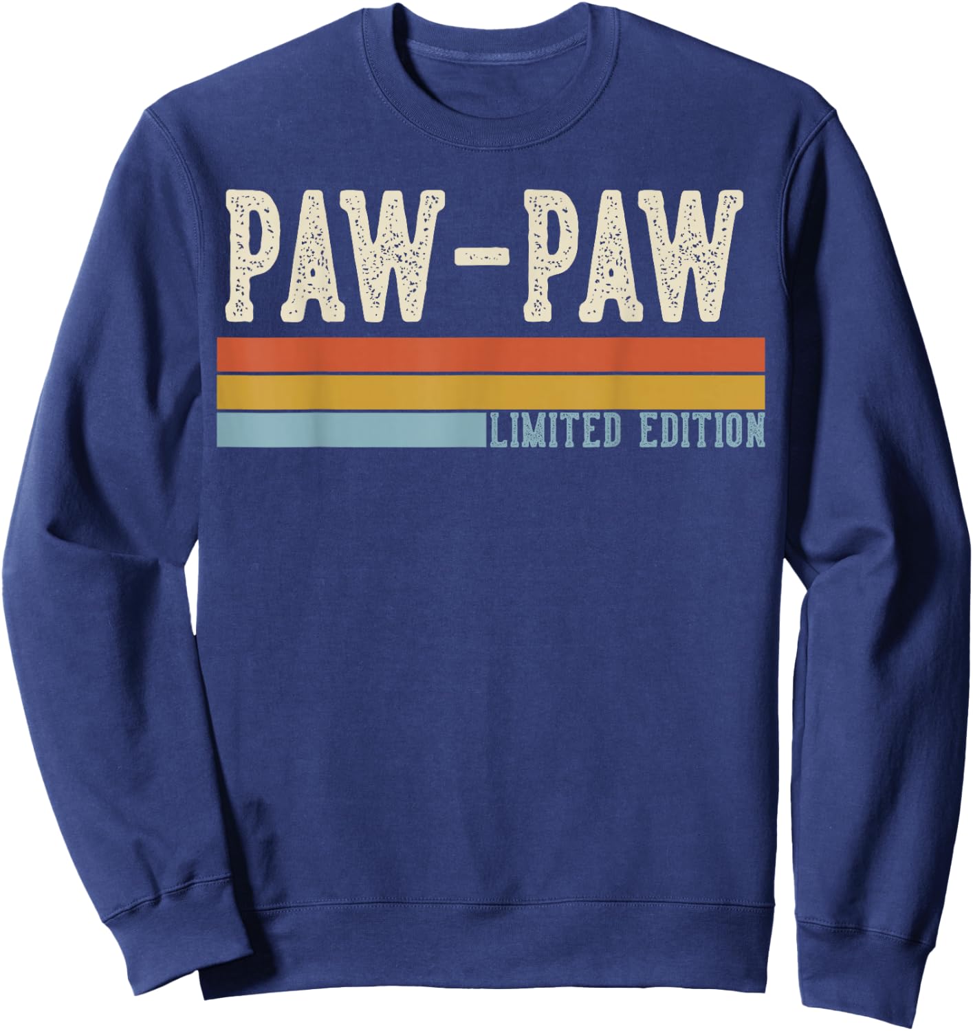 PAW-PAW Vintage Grandpa Retro Fathers Day Sweatshirt - Sweatshirt | Navy