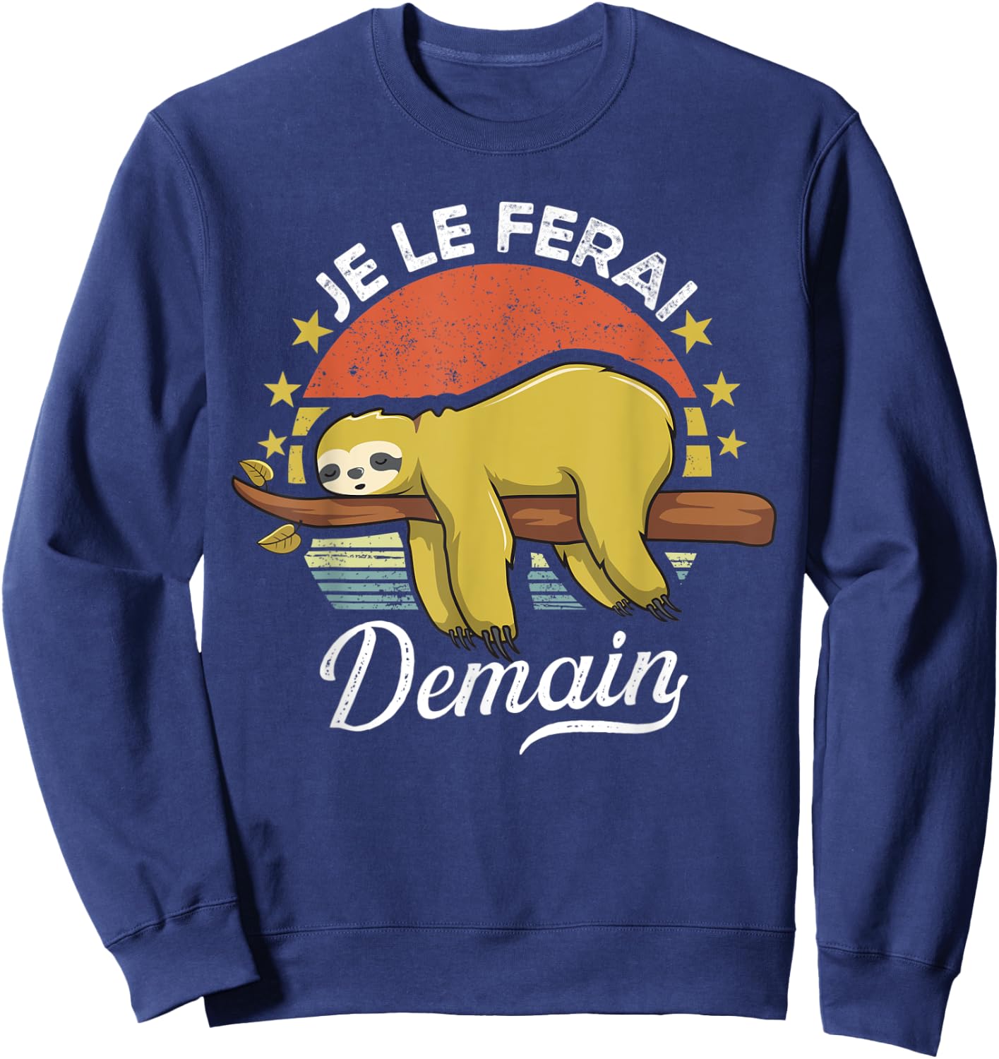 Humor I Will Do It Tomorrow Lazy Procrastination , Black, S Sweatshirt - Sweatshirt | Navy