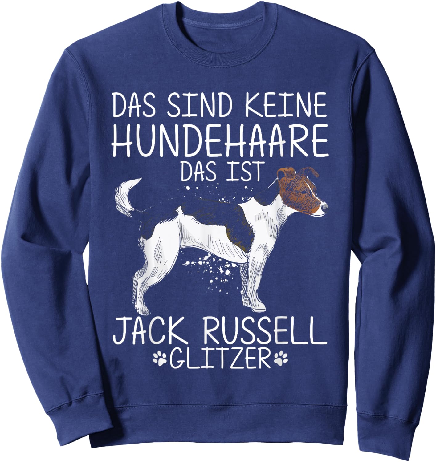 Jack Russell Terrier Hund Glitzer Geschenk Hundeliebhaber Sweatshirt - Sweatshirt | Navy