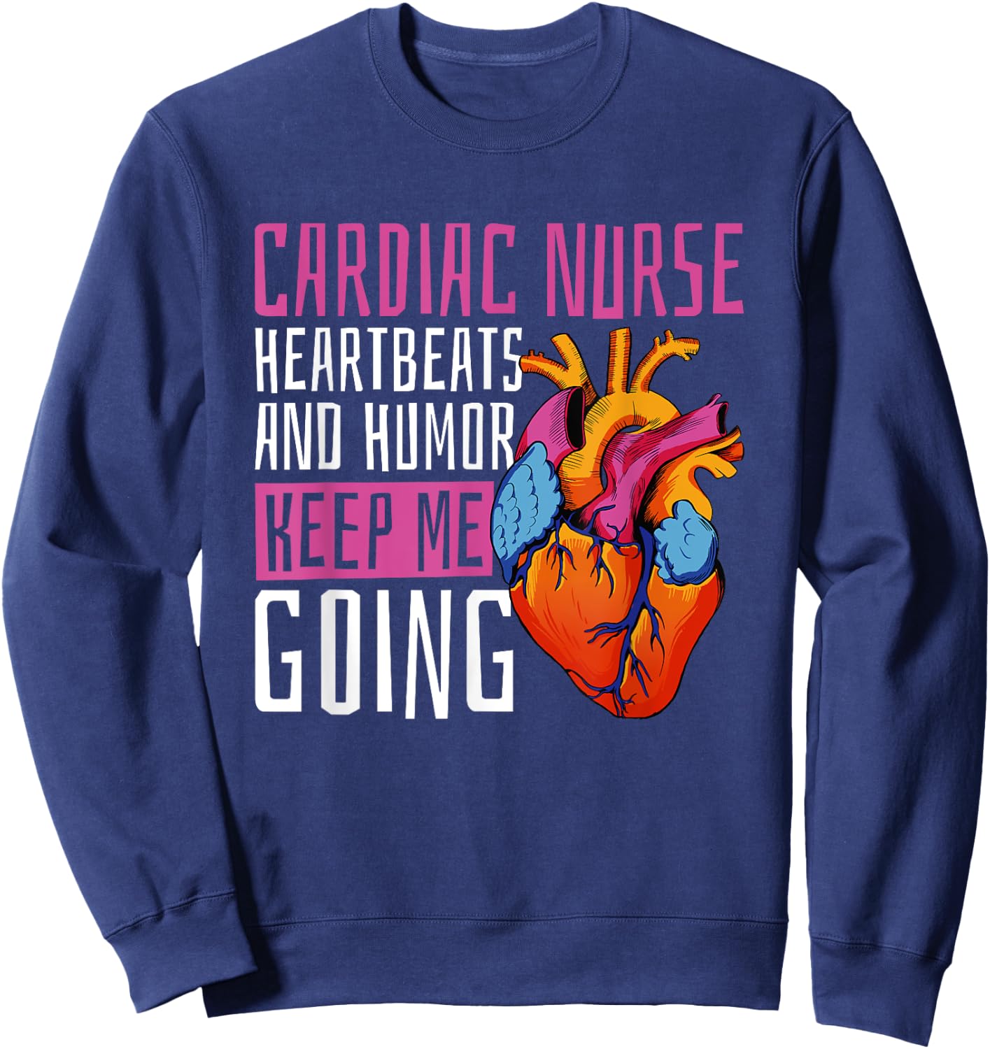 Cardiac Nurse Cardiology Sweatshirt - Sweatshirt | Navy