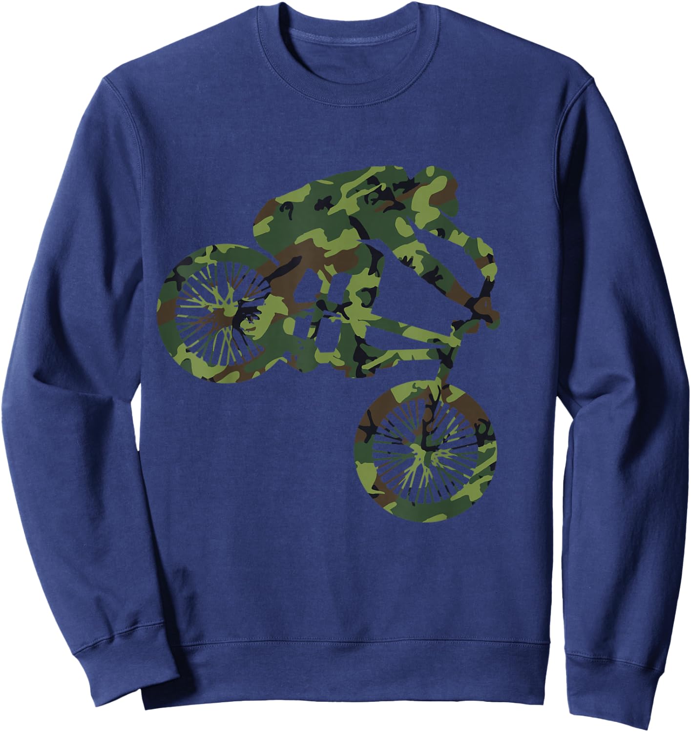 BMX Camouflage Camo Bike Bicycle BMXer Gift Sweatshirt - Sweatshirt | Navy