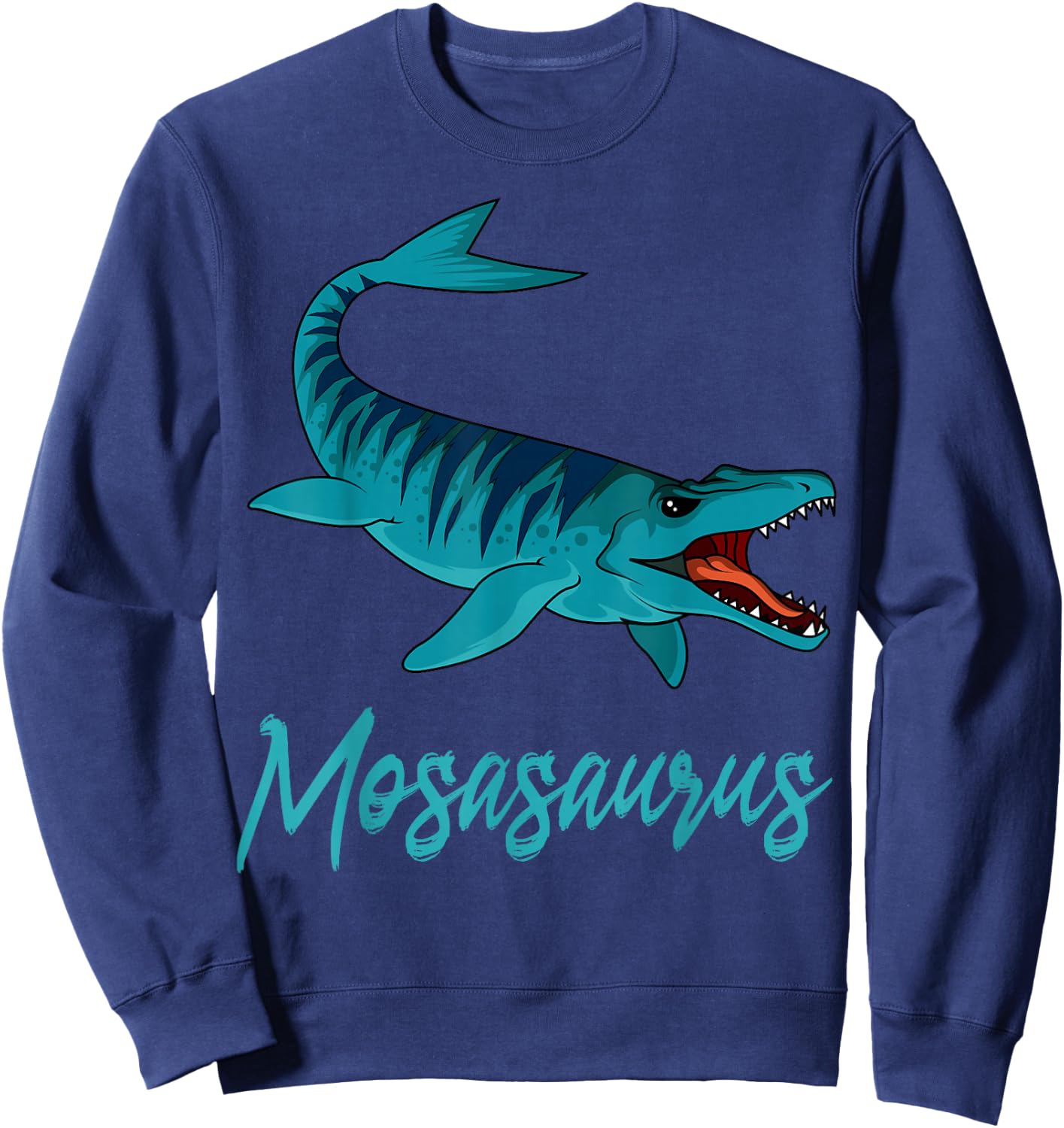 Mosasaurus Aquatic Dinosaur Paleontologist Prehistoric Sweatshirt - Sweatshirt | Navy