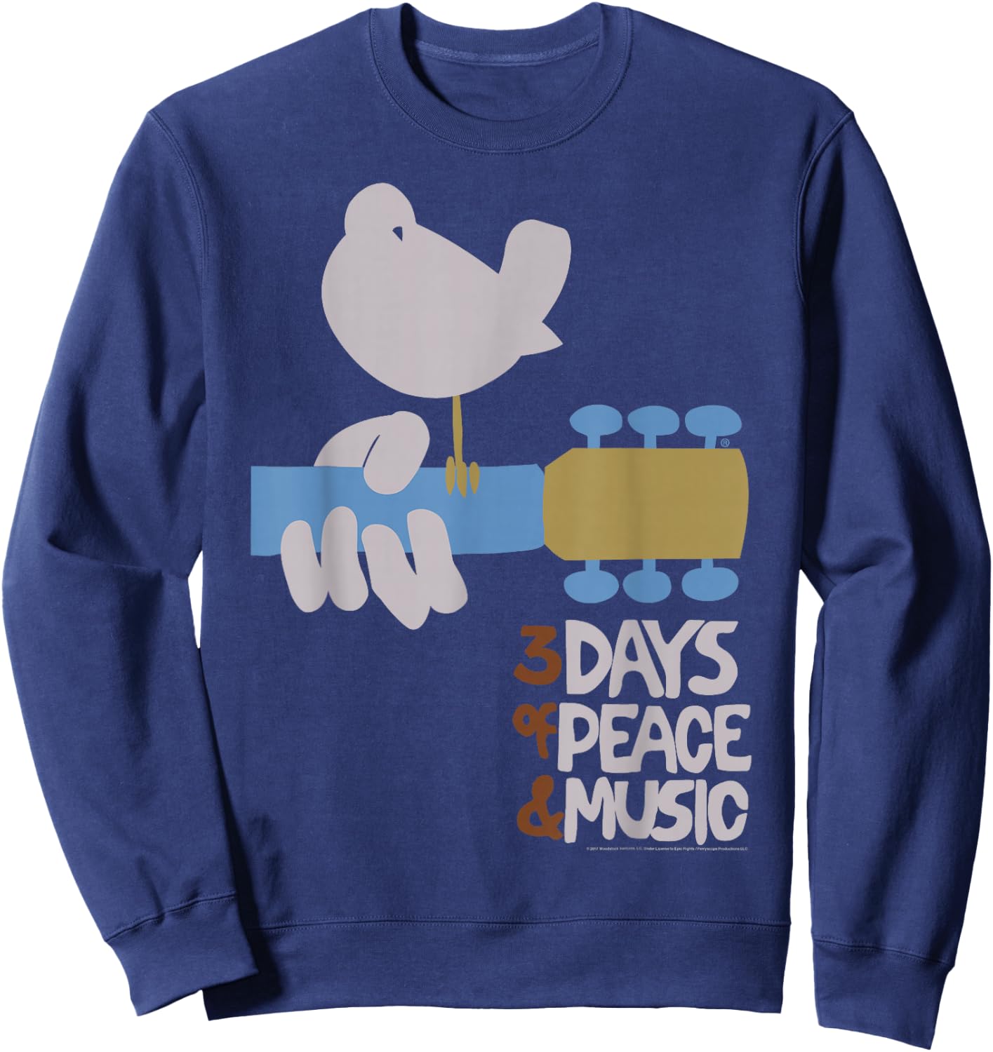 Woodstock - Dove & Guitar Sweatshirt - Sweatshirt | Navy