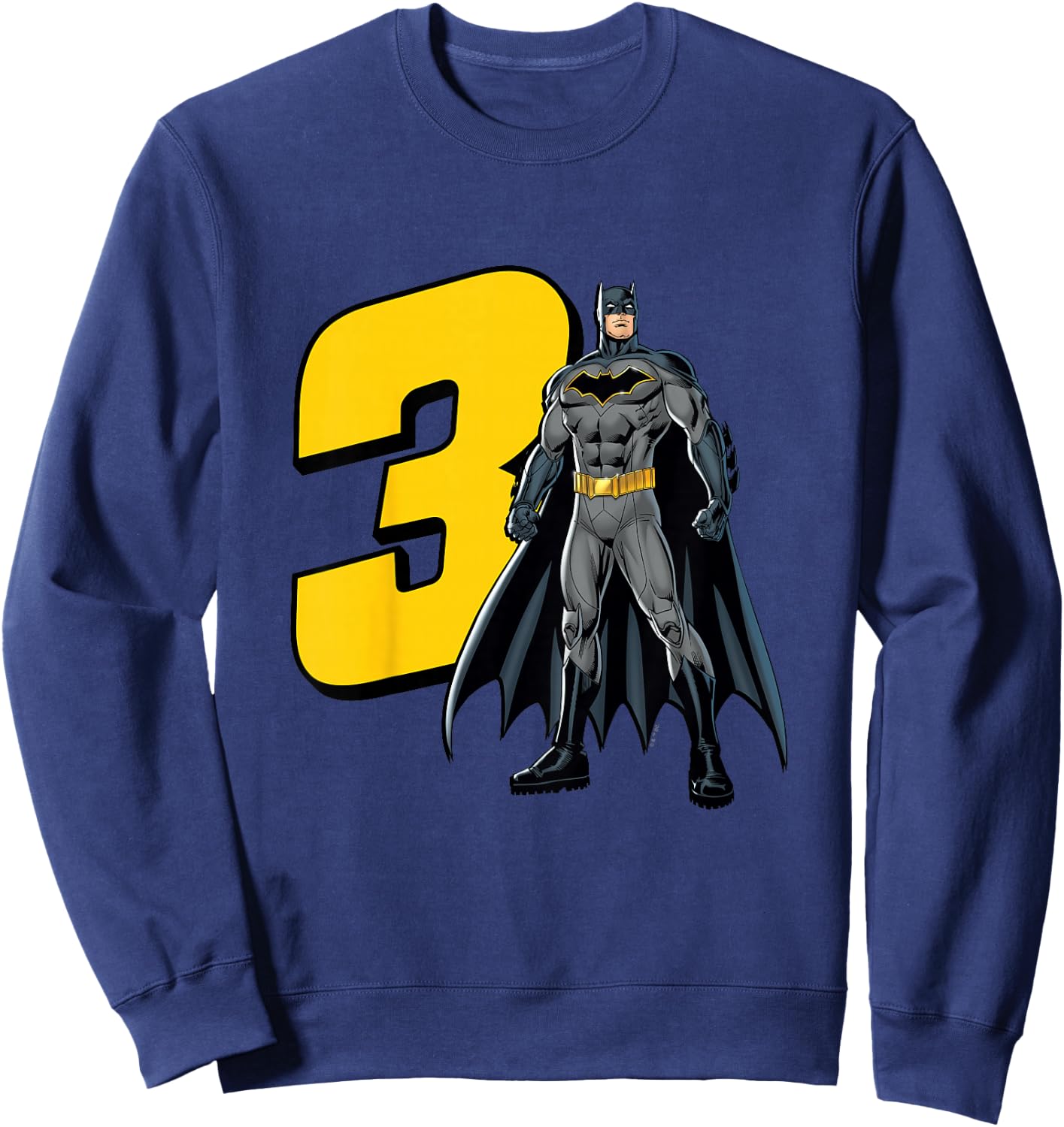 Kids Batman Super Hero 3rd Birthday Sweatshirt - Sweatshirt | Navy