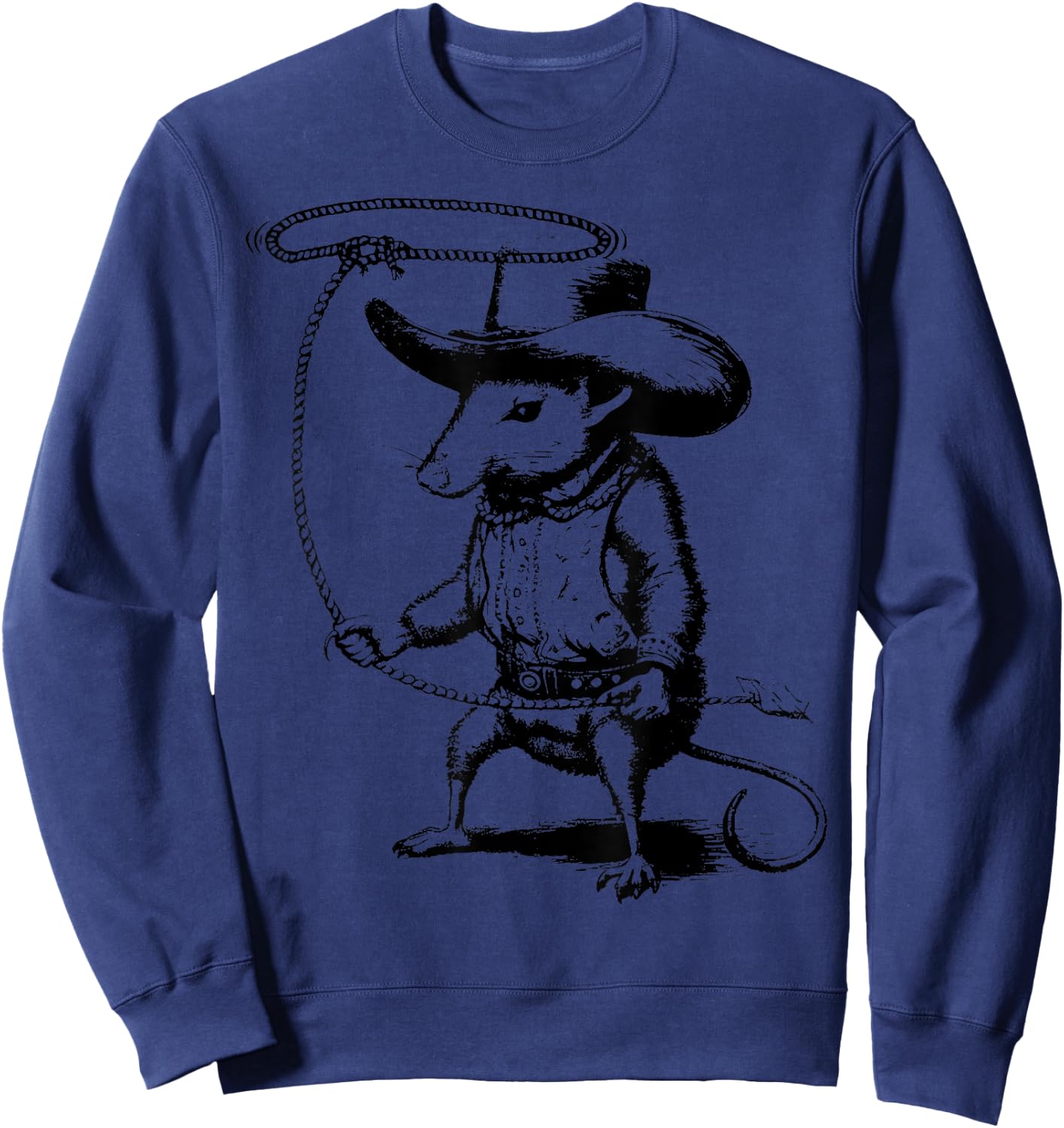 Armadillo Western Cowboy Hat Women Country Sweatshirt - Sweatshirt | Navy