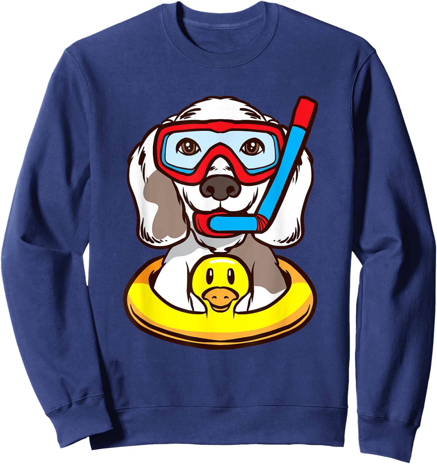 Dog Diver Dog Diving Snorkeling Sweatshirt - Sweatshirt | Navy