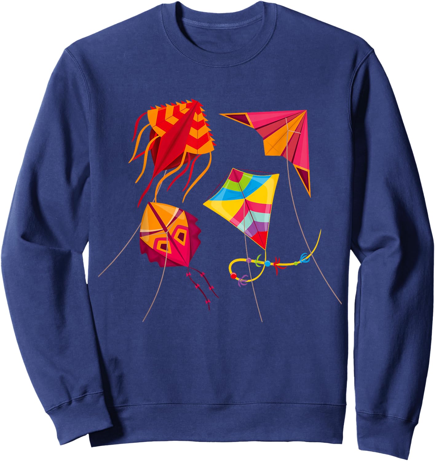 Kite Flying Kite Flyer Flying Wind Kites Sweatshirt - Sweatshirt | Navy