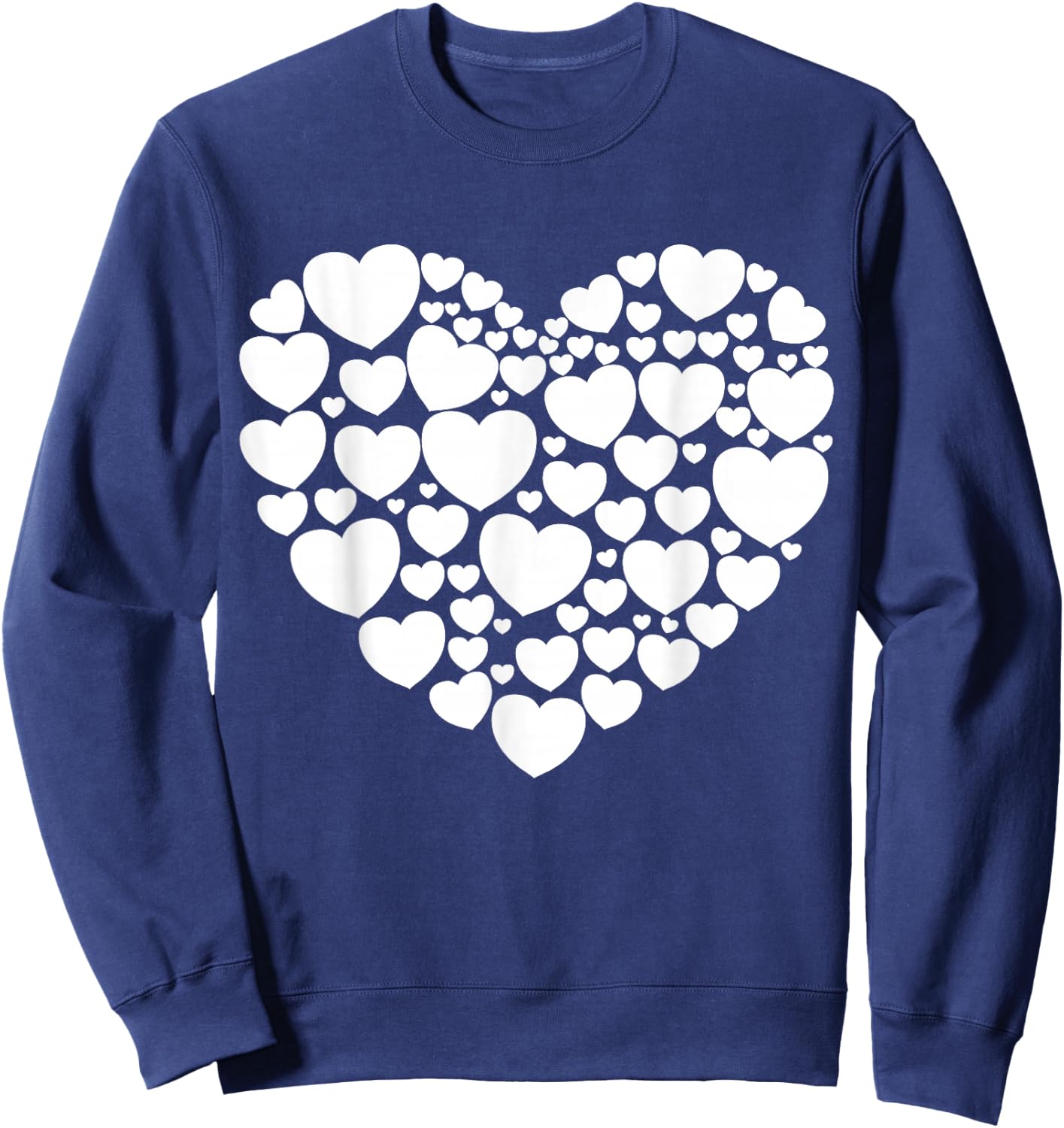 Cute Valentines Hearts Women Girls Toddler Sweatshirt - Sweatshirt | Navy
