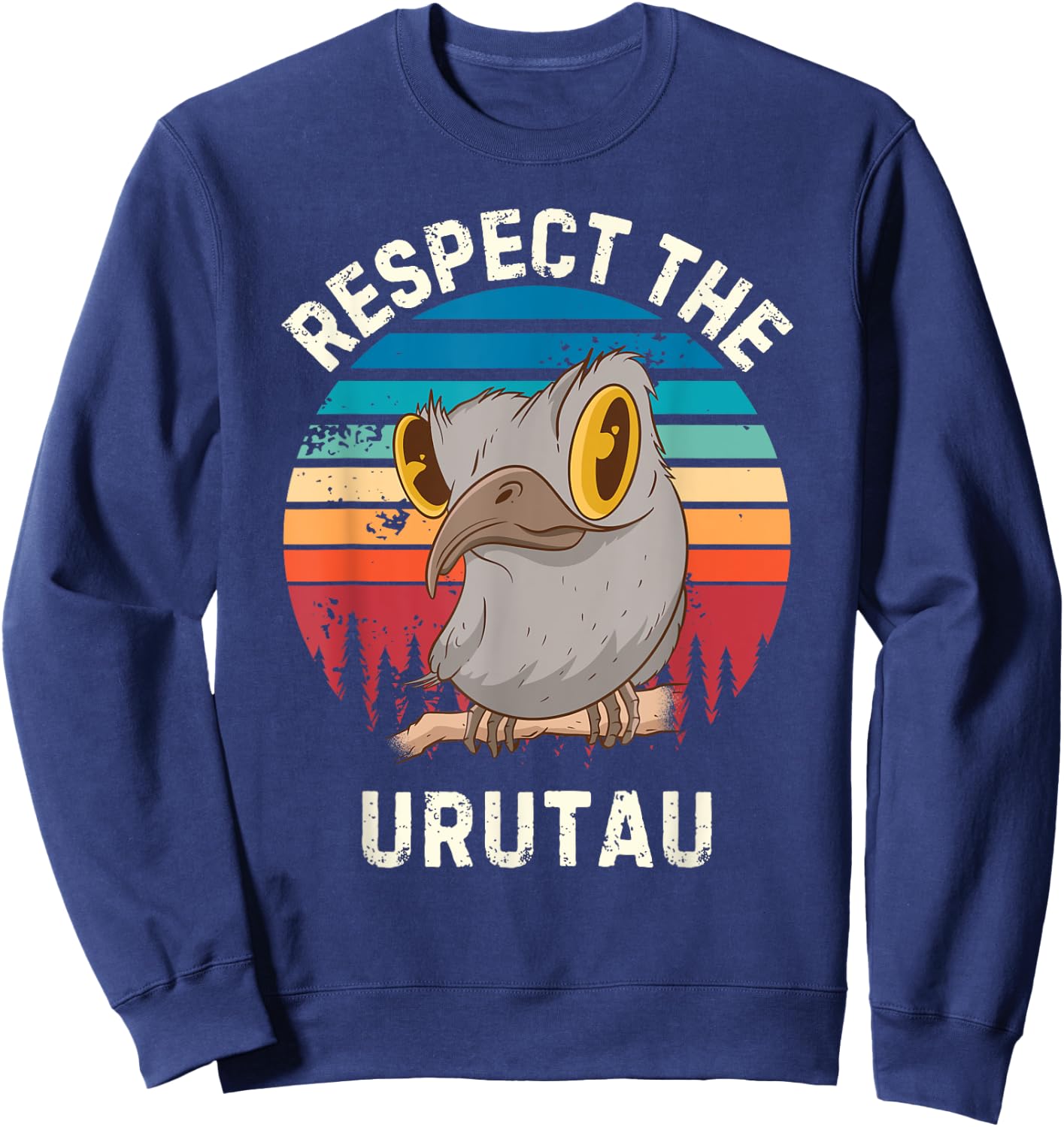 Retro Respect The Urutau Bird Vintage Urutau Bird Lover Sweatshirt - Sweatshirt | Navy