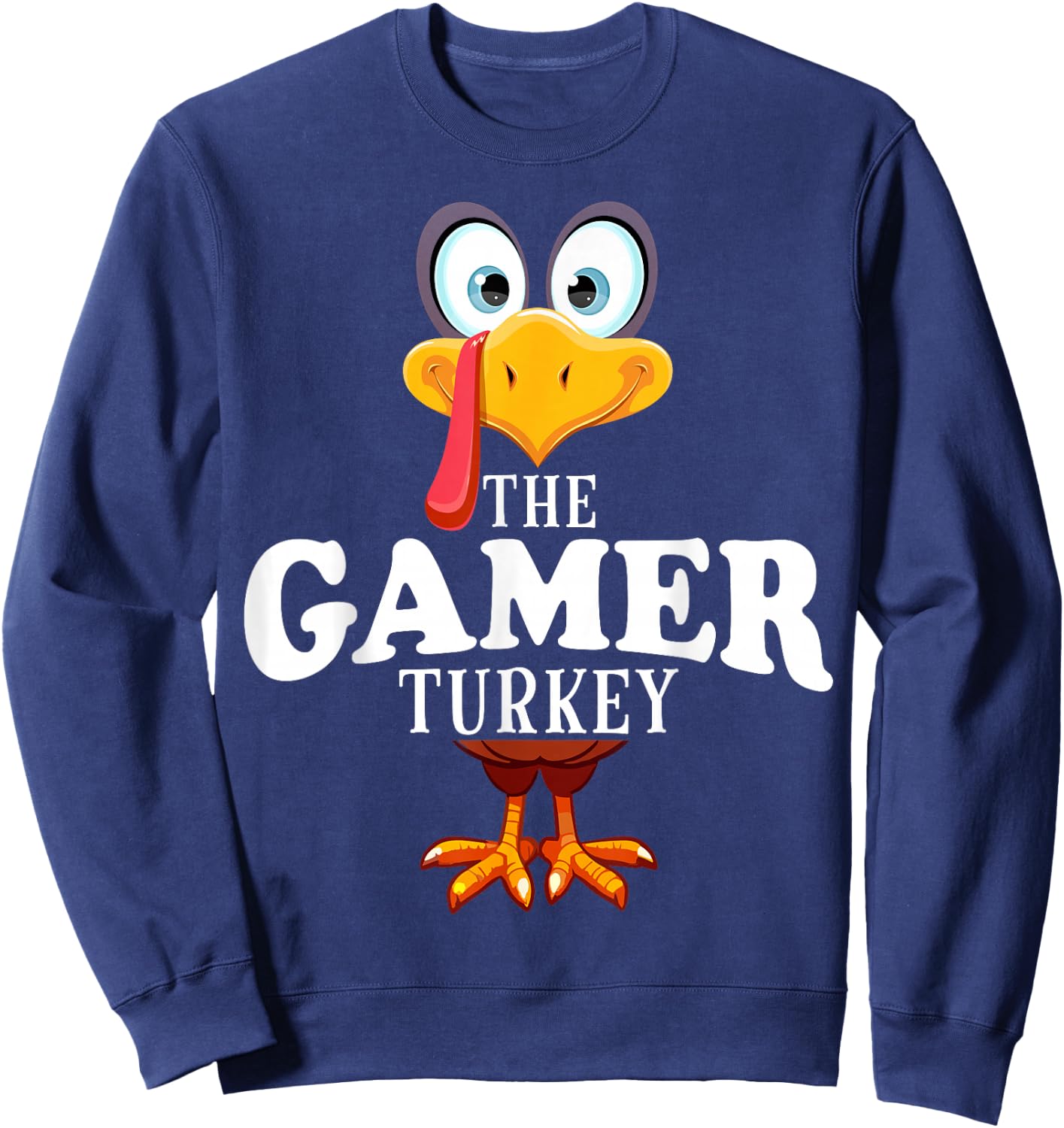 Thanksgiving The Gamer Turkey Pajama Sweatshirt - Sweatshirt | Navy