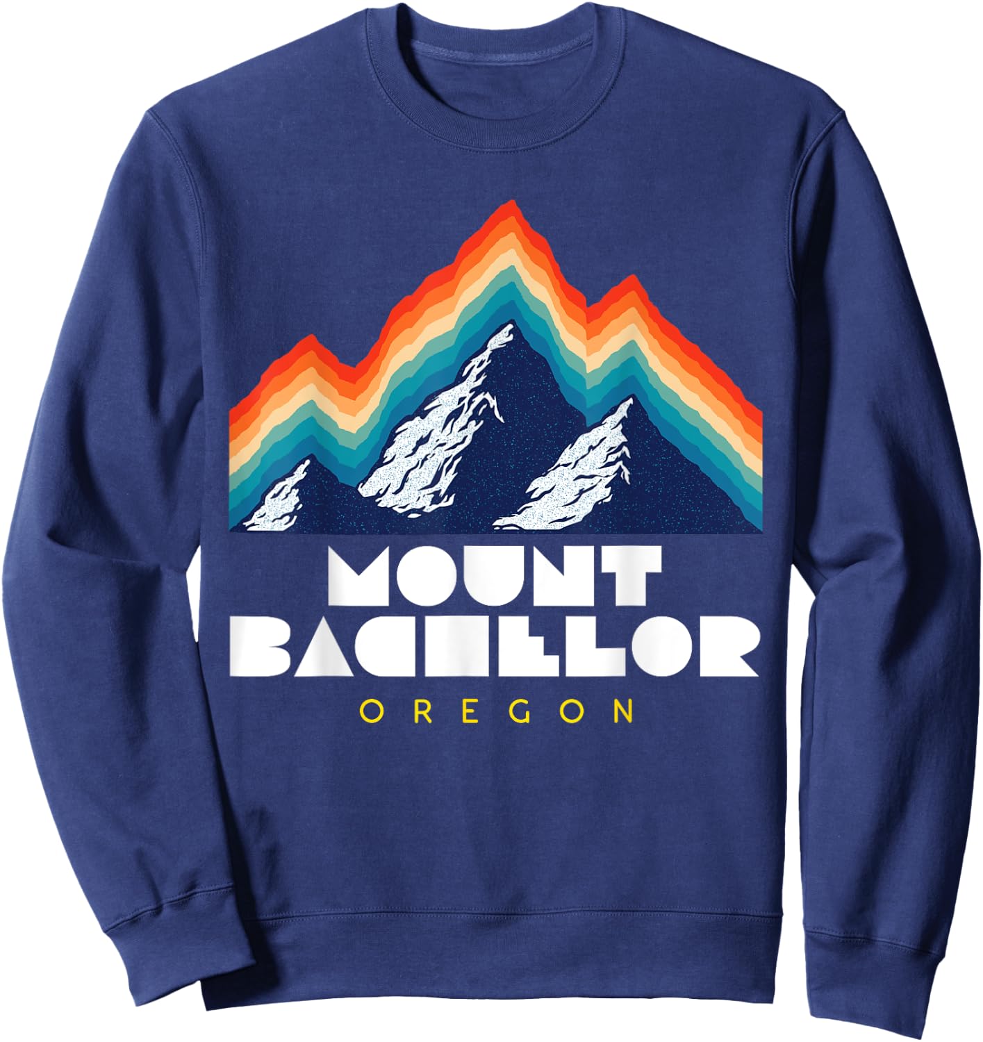 Mount Bachelor, Oregon - USA Ski Resort 1980s Retro Sweatshirt - Sweatshirt | Navy