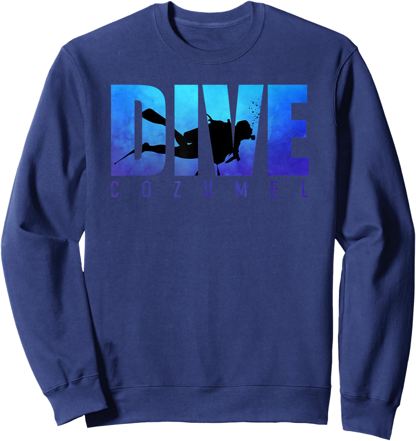 DIVE COZUMEL Scuba Diving Snorkeling Beach Lover Vacation Sweatshirt - Sweatshirt | Navy