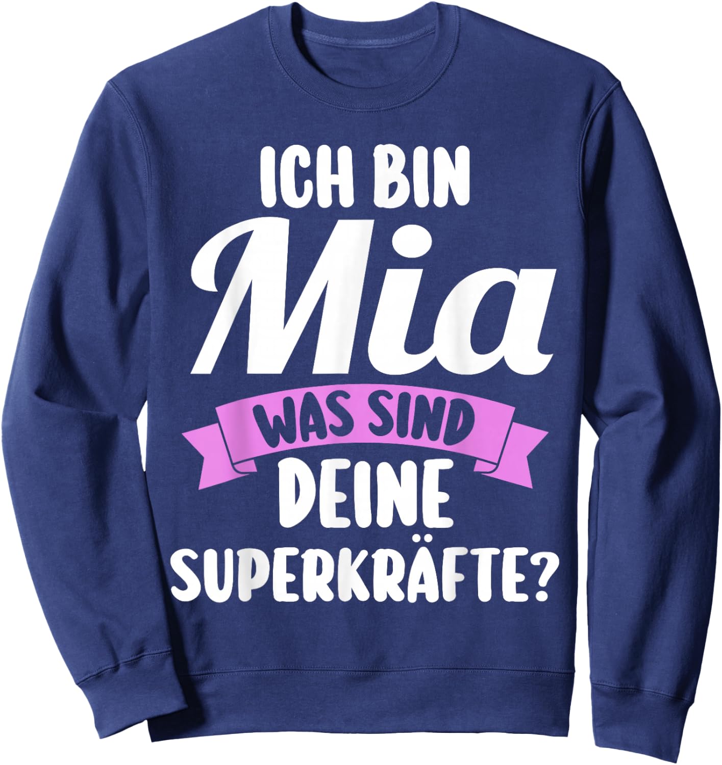 First Name Mia , black Sweatshirt - Sweatshirt | Navy