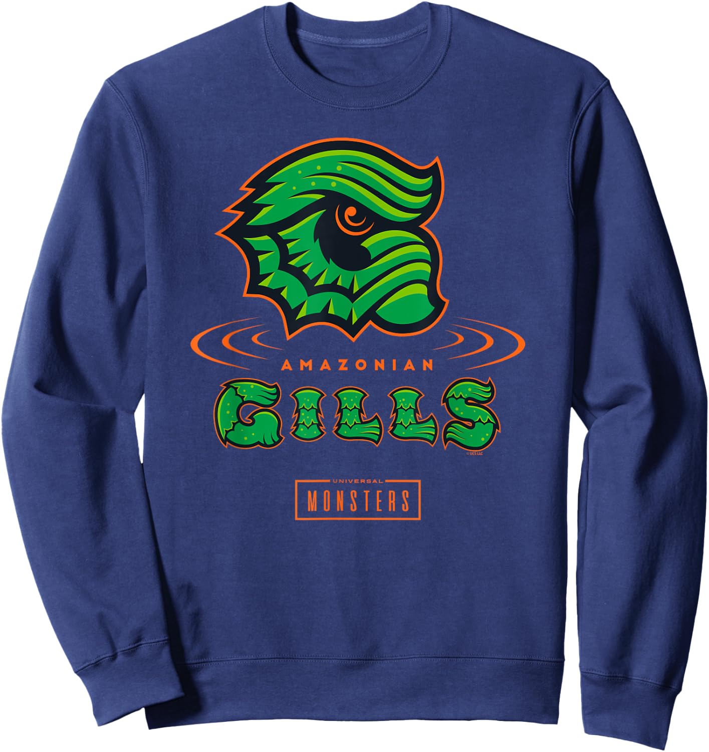 Universal Monsters Creature From The Black Lagoon Gills Sweatshirt - Sweatshirt | Navy