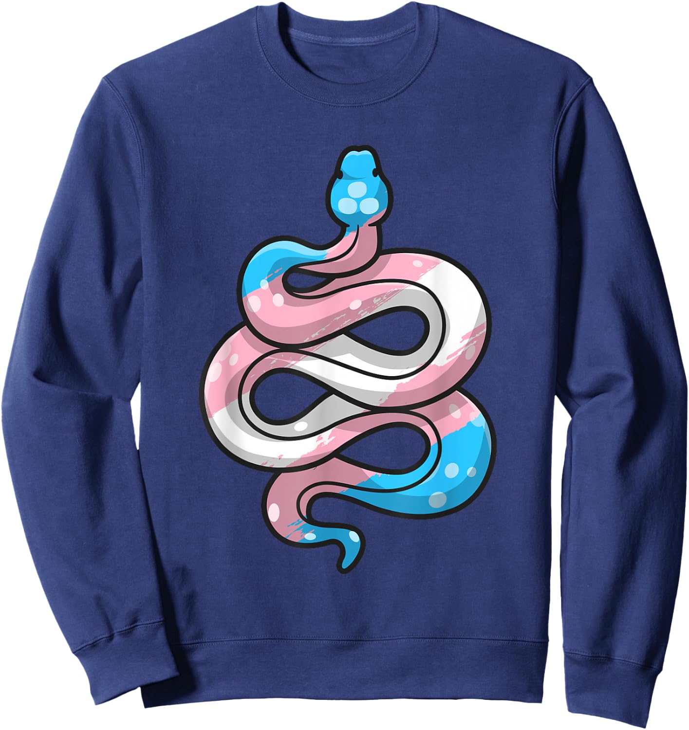 Transgender Pride Stuff Trans Flag Snake Reptile Lover Sweatshirt - Sweatshirt | Navy