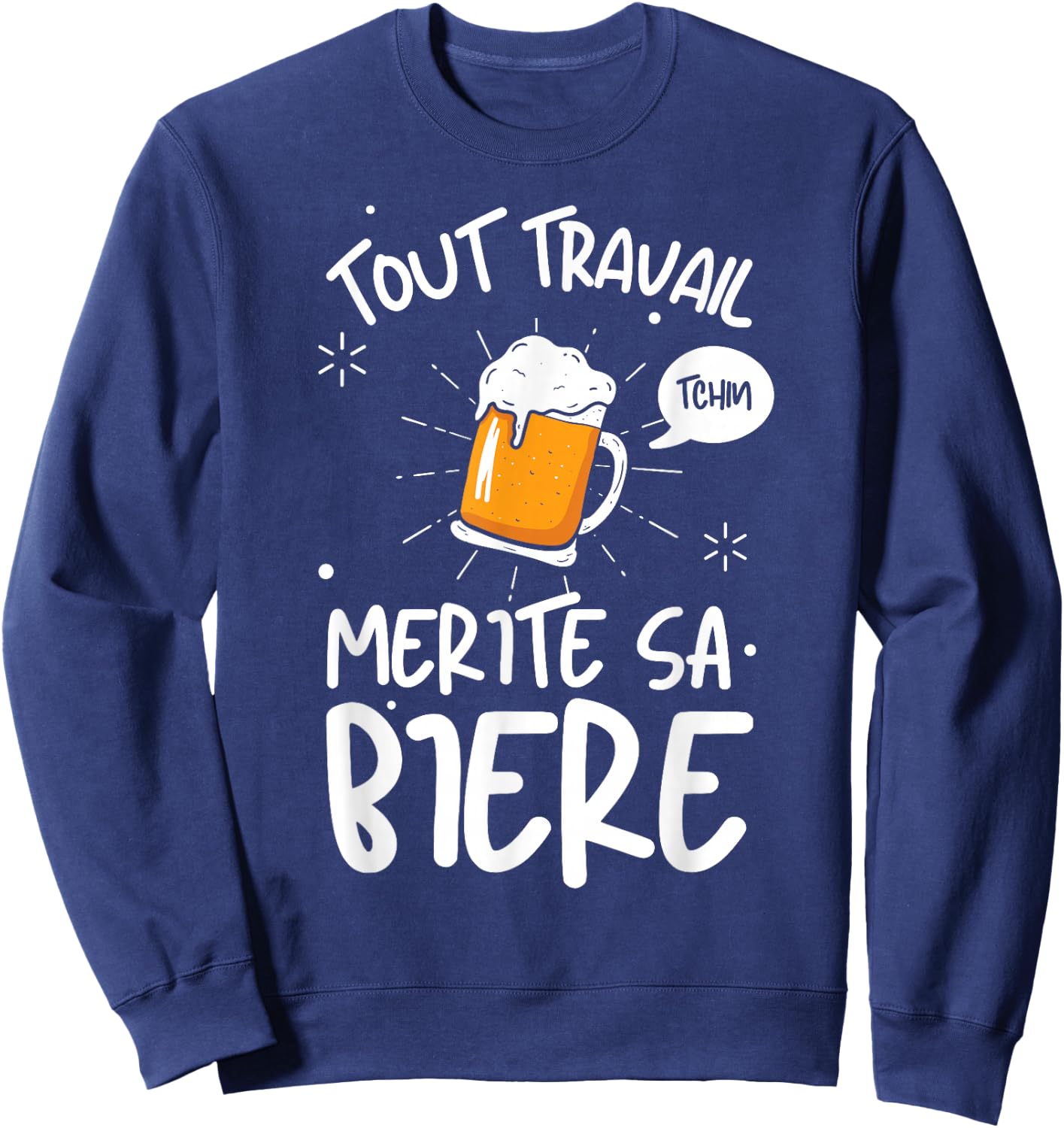 Noel Funny Beer Man Funny Beer Pressure , Black, S Sweatshirt - Sweatshirt | Navy