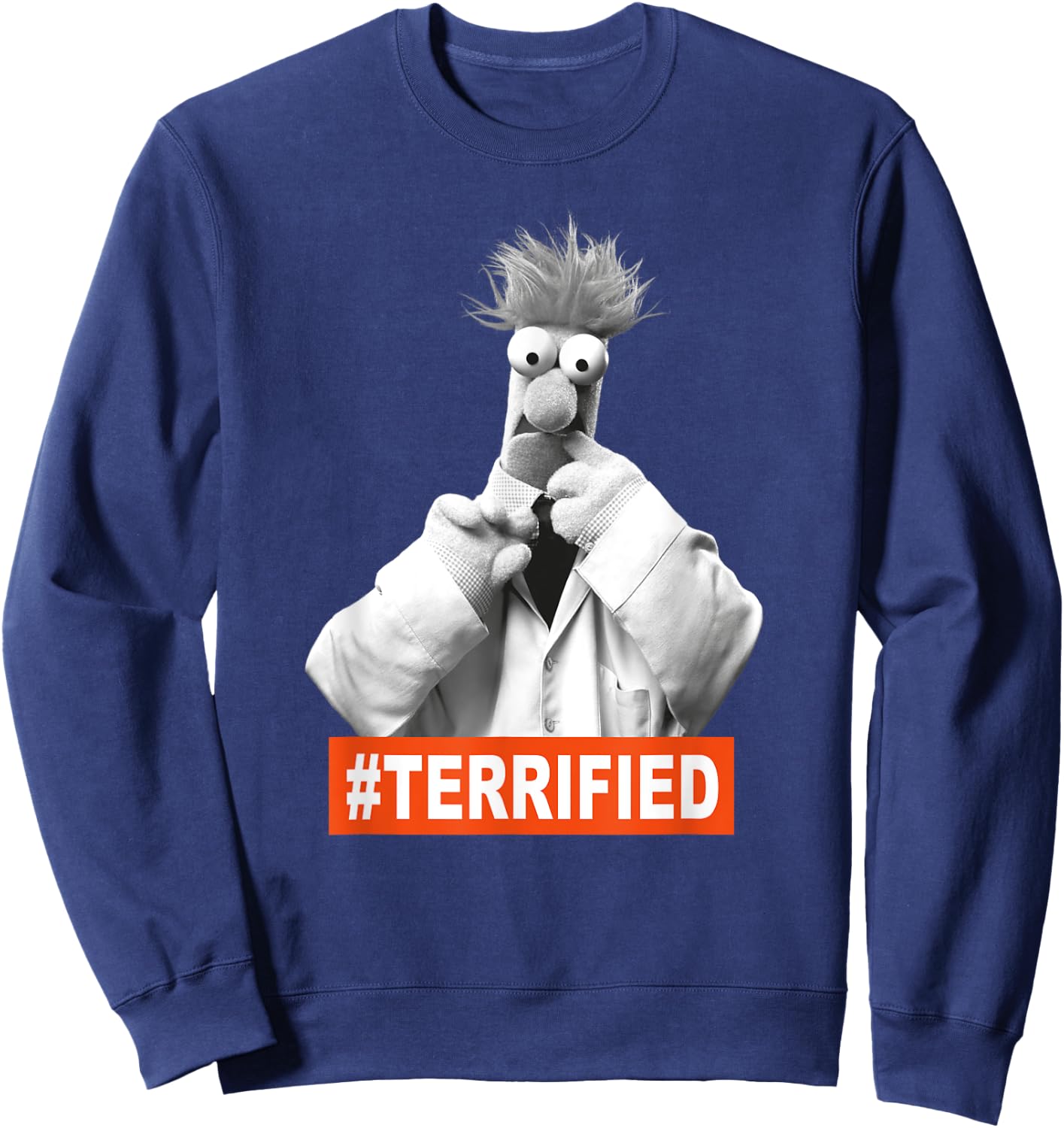 The Muppets Beaker Terrified Sweatshirt - Sweatshirt | Navy