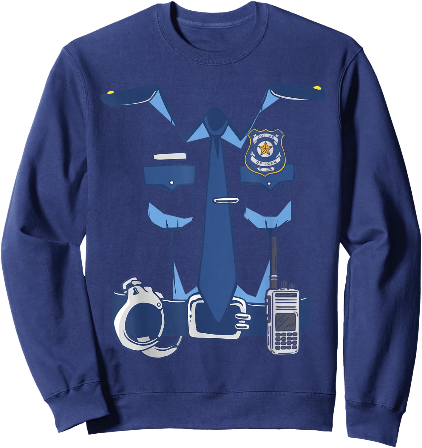 Police Officer Uniform Children's Carnival Handcuffs Police , black, s Sweatshirt - Sweatshirt | Navy