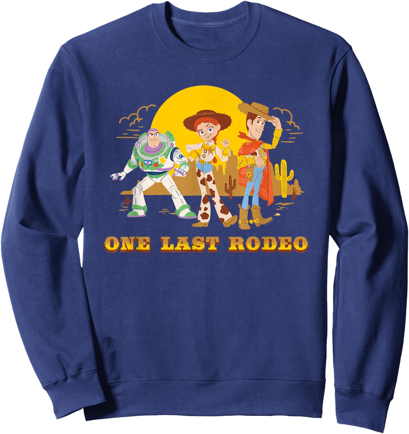 Disney and Pixar's Toy Story 5 Jessie Buzz Woody Last Rodeo Sweatshirt - Sweatshirt | Navy