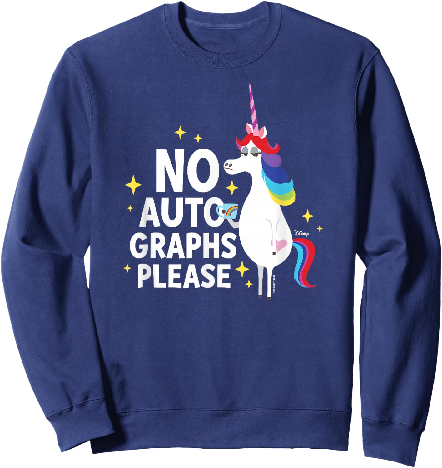Inside Out - Rainbow Unicorn No Autographs Please Sweatshirt - Sweatshirt | Navy