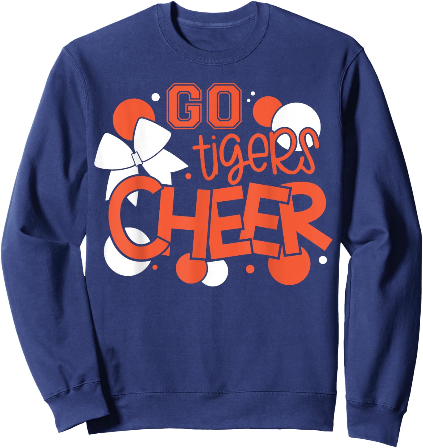 Go Cheer Tigers Football Sweatshirt - Sweatshirt | Navy