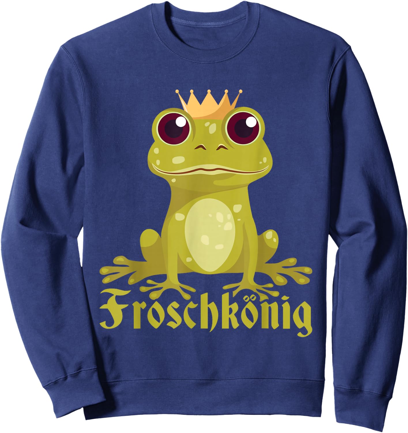 Frog King Carnival Costume Frogs Fancy Dress Men's , black Sweatshirt - Sweatshirt | Navy