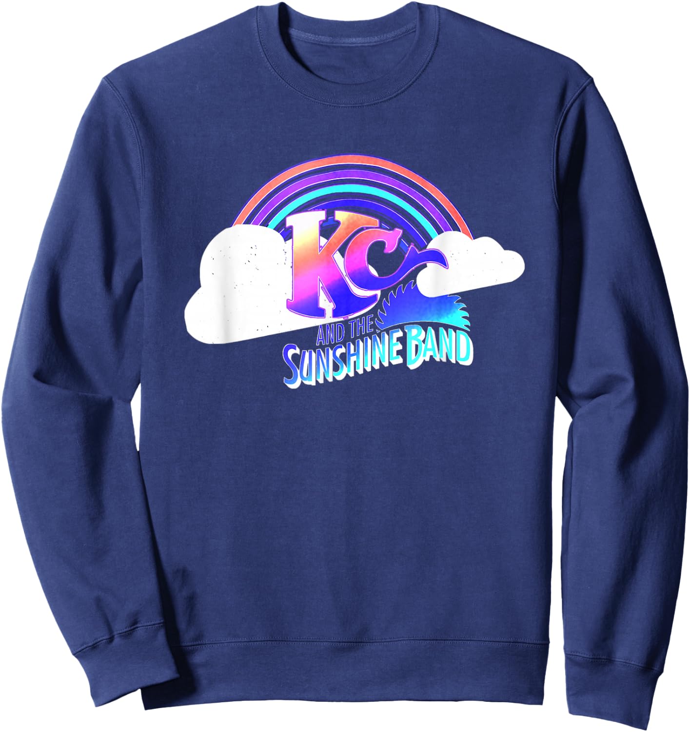 KC & The Sunshine Band Rainbow Cloud Logo Sweatshirt - Sweatshirt | Navy