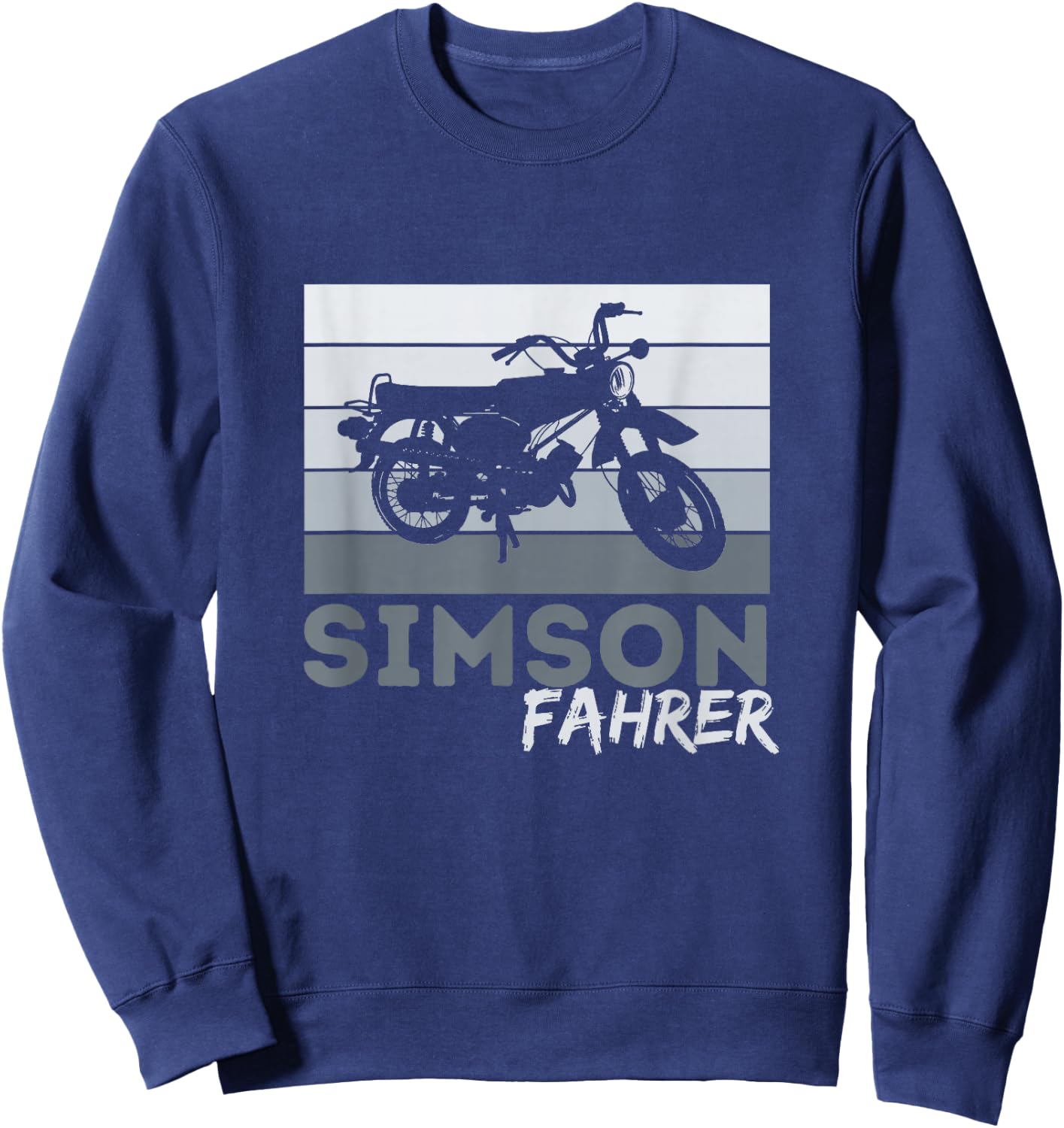 Simson Driver DDR Moped Two Stroke S51 Vintage , black Sweatshirt - Sweatshirt | Navy