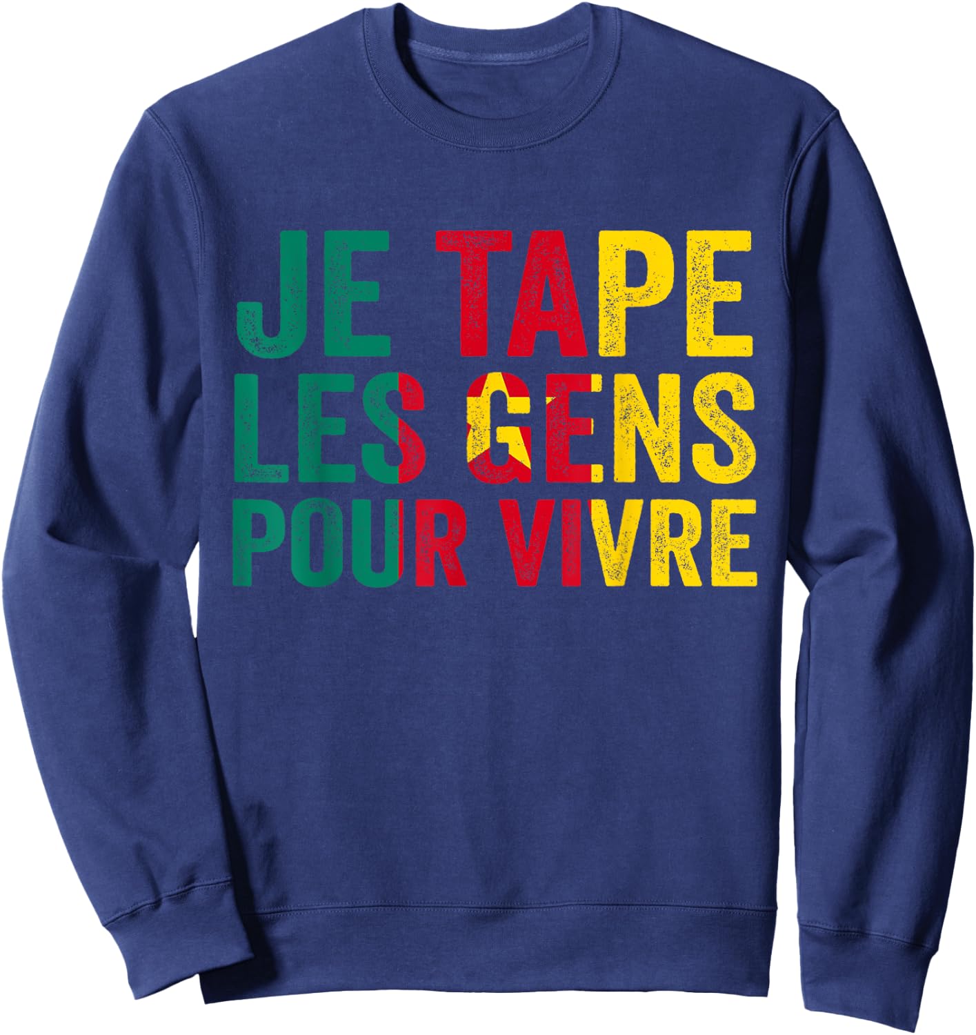 Drapeau Cameroun pour Camerounais MMA JJB Boxing Thai and Foot , Black, S Sweatshirt - Sweatshirt | Navy