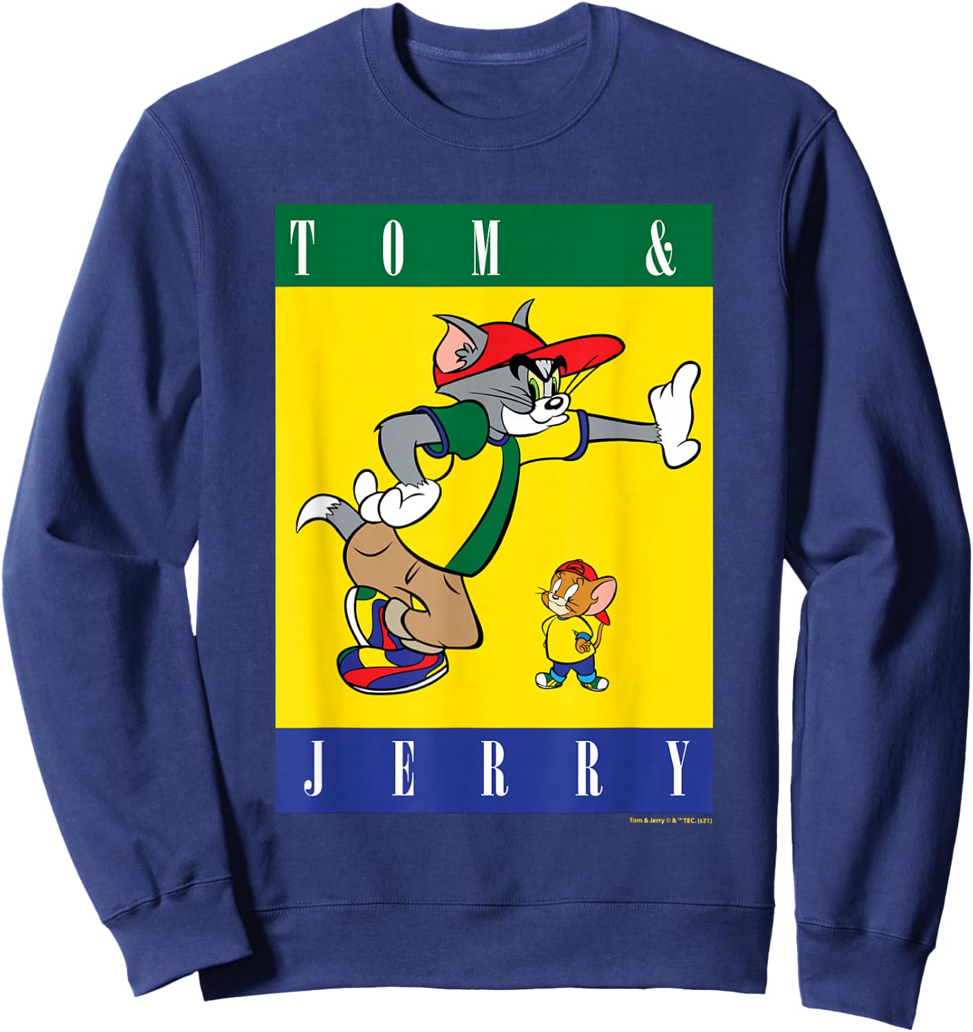 Tom and Jerry with Hats Sweatshirt - Sweatshirt | Navy