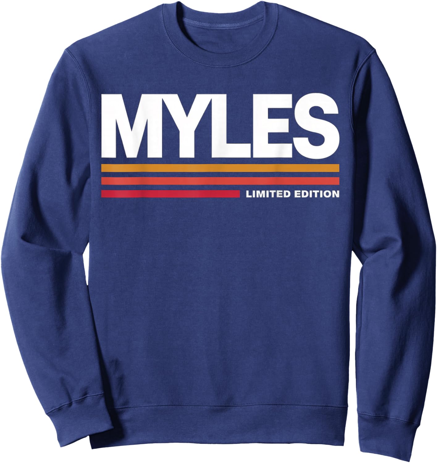 Myles Limited Edition Vintage Custom Name Husband Grandpa Sweatshirt - Sweatshirt | Navy