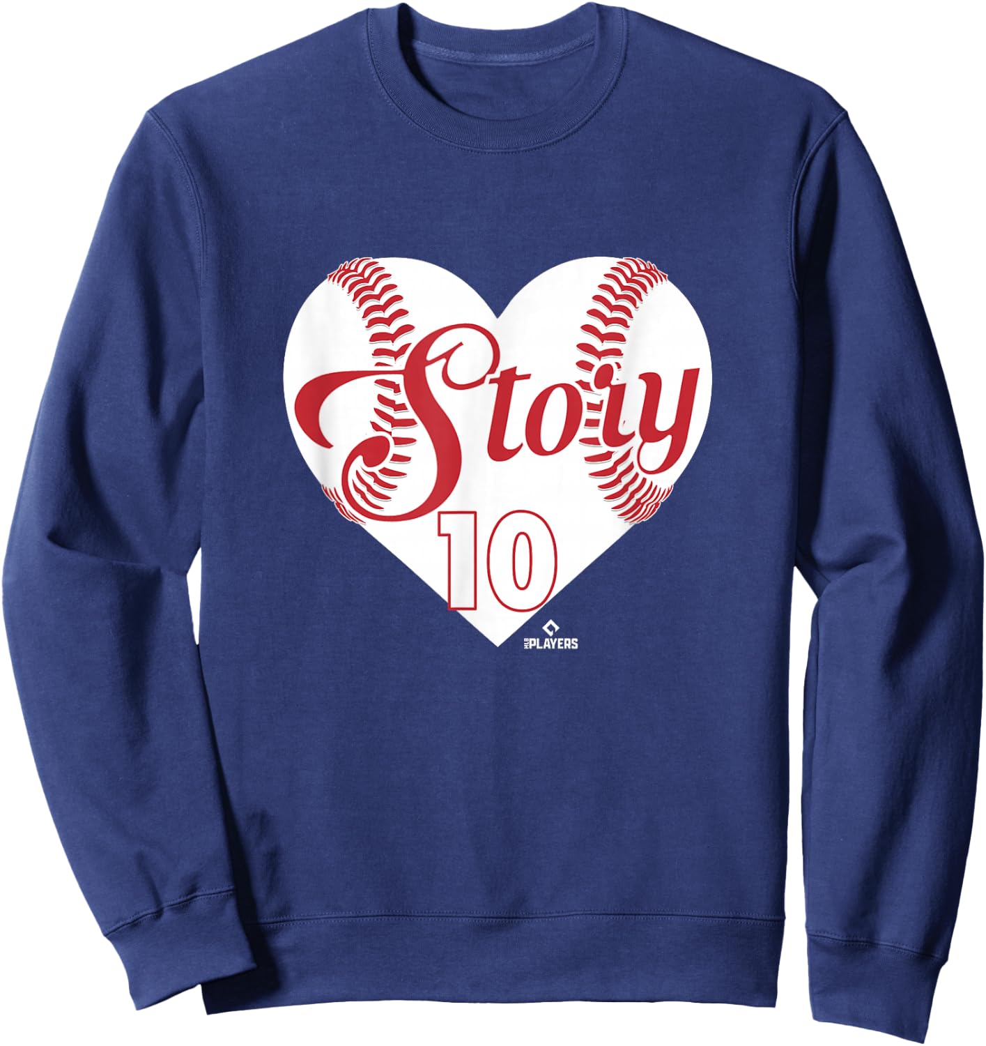 Baseball Heart Trevor Story Boston Baseball MLBPA Sweatshirt - Sweatshirt | Navy