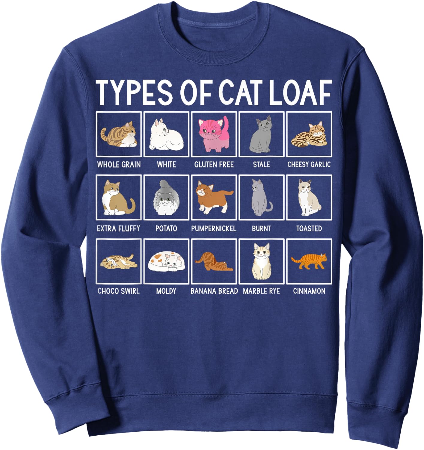 Adults, -Kids Cat Lover , Black, Small, Animal Print, Short Sleeve Sweatshirt - Sweatshirt | Navy