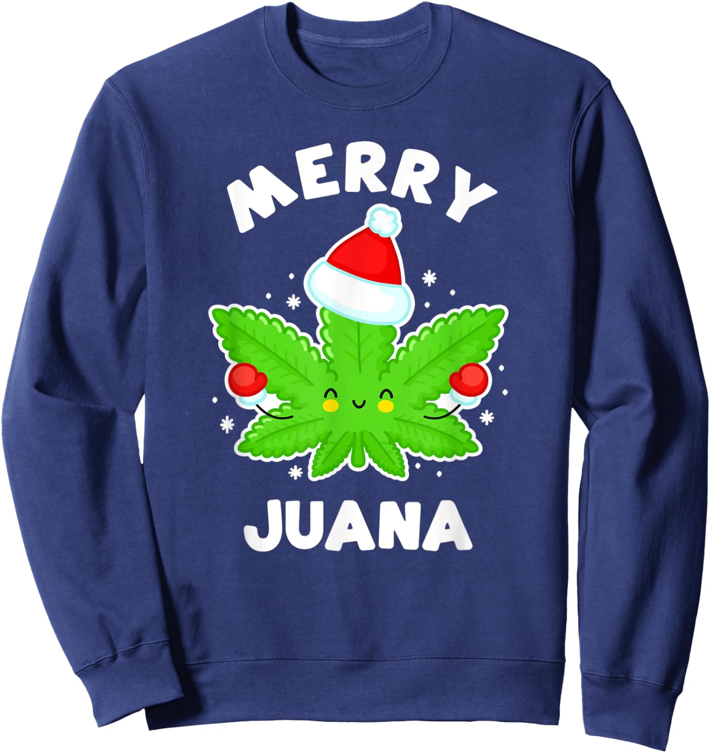 Merry Juana - Funny Christmas Weed Sweatshirt - Sweatshirt | Navy