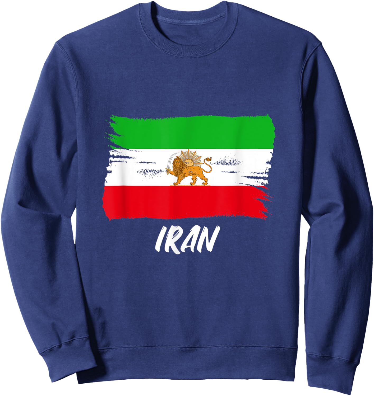 Vintage Old Iranian Lion Flag , black Sweatshirt - Sweatshirt | Navy