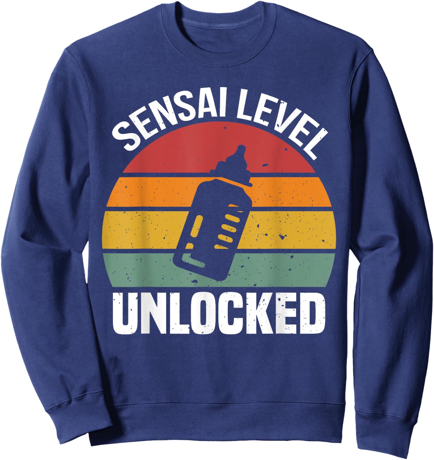 Sensai Level Unlocked Soon To Be Dad Pregnancy Announcement Sweatshirt - Sweatshirt | Navy