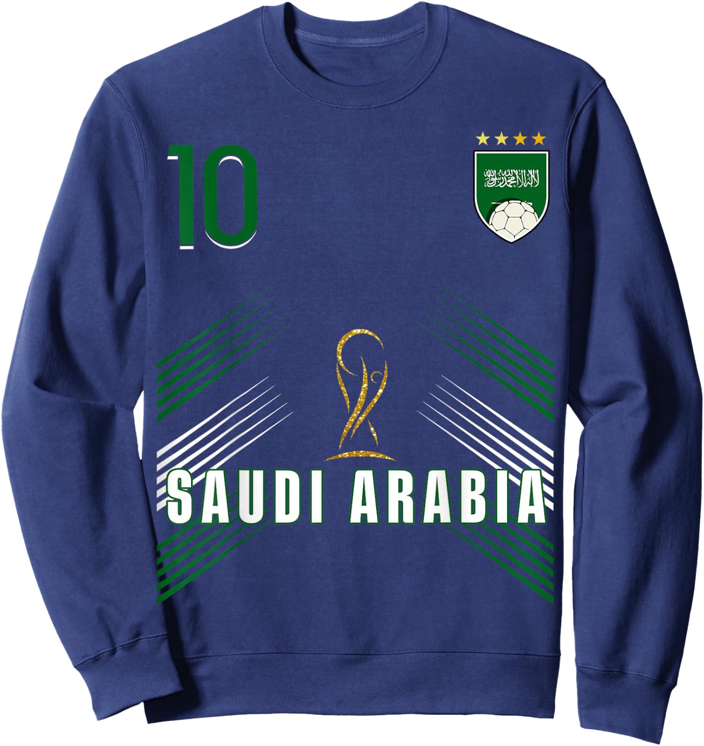 Retro Saudi Arabia Flag Saudi Arabian Pride Lovers Sweatshirt - Sweatshirt | Navy