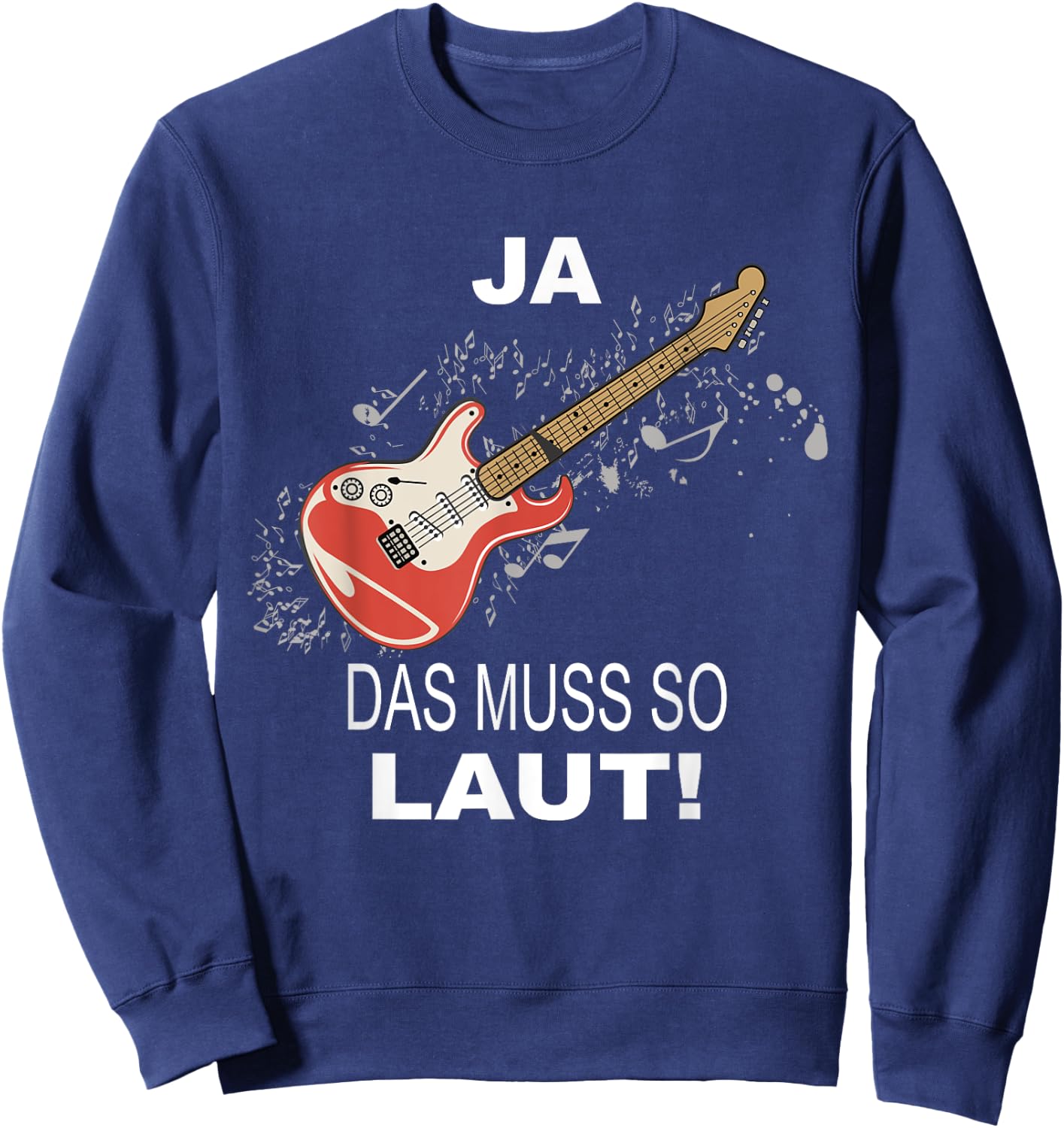 Music Note Guitar , black Sweatshirt - Sweatshirt | Navy