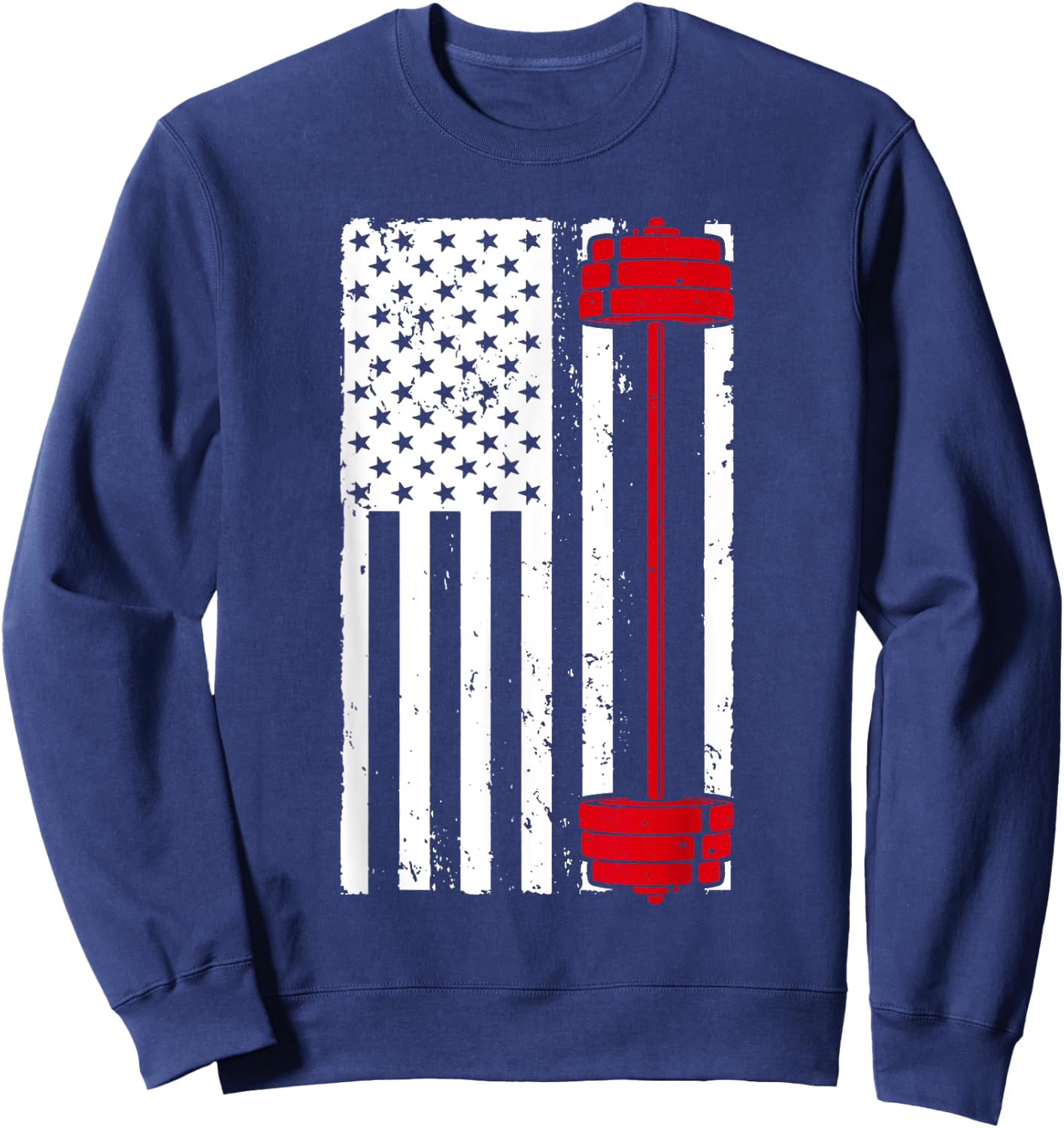 Funny Barbell Art Women Weightlifting Fitness Lovers Sweatshirt - Sweatshirt | Navy