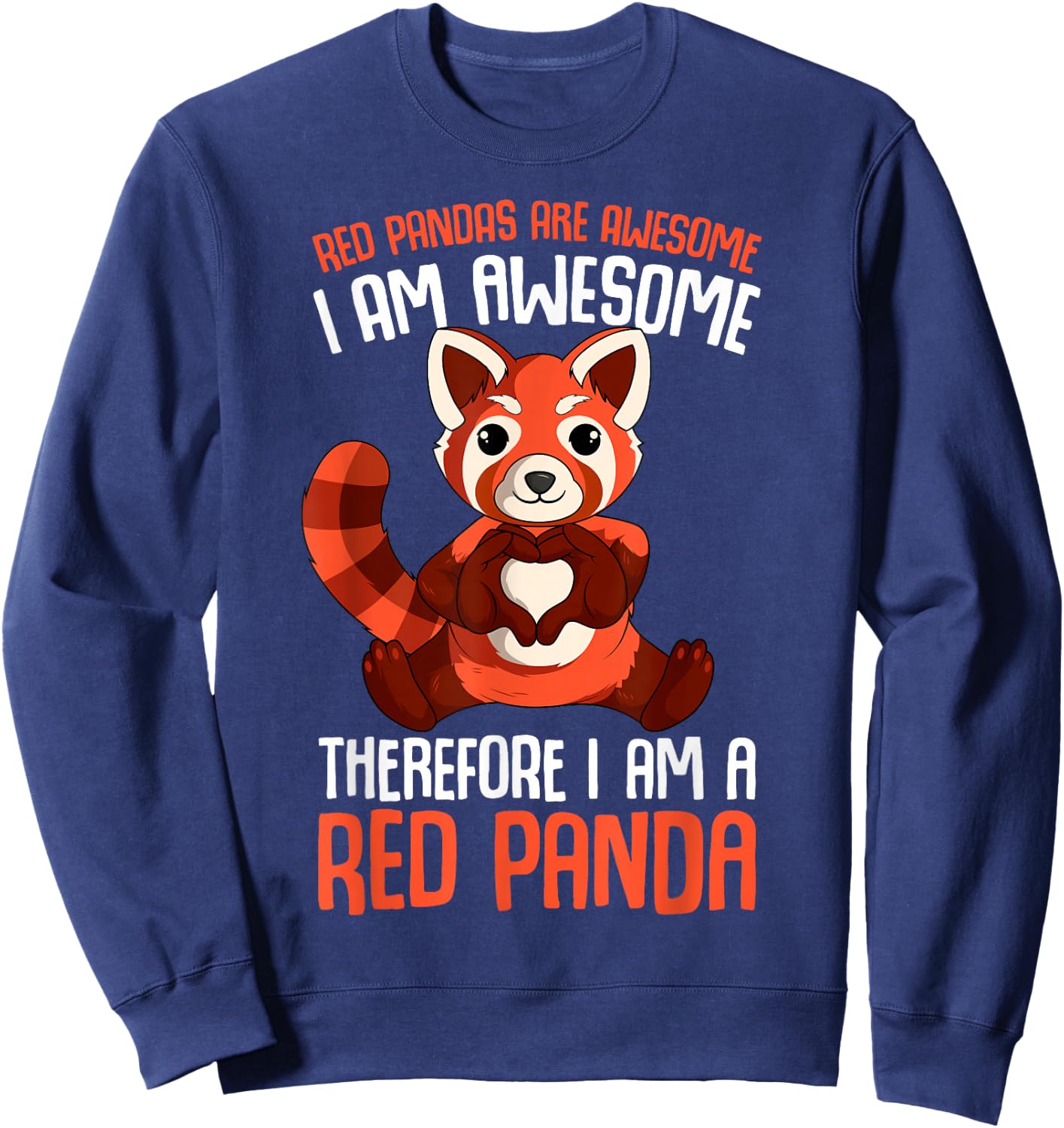 Red Pandas Are Awesome Boys Kids Red Panda Sweatshirt - Sweatshirt | Navy