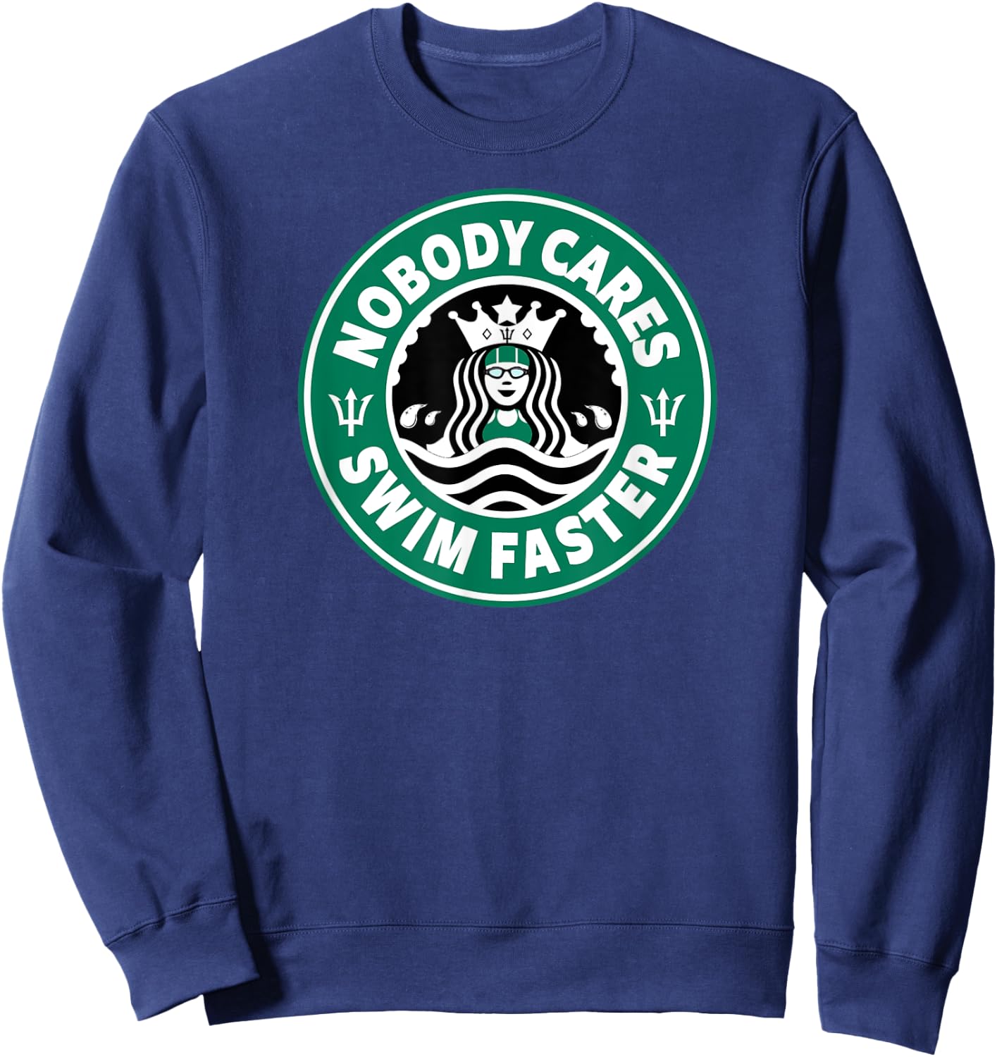 Swim Team Teen Girl or Nobody Cares Swim Faster Sweatshirt - Sweatshirt | Navy