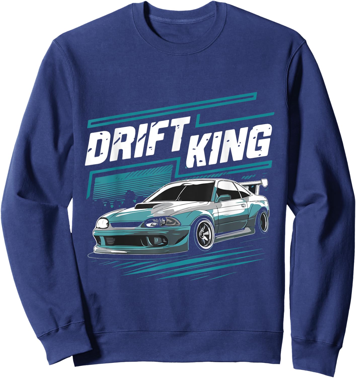 Drift King Funny Drifting Costume Drift Passion Sweatshirt - Sweatshirt | Navy