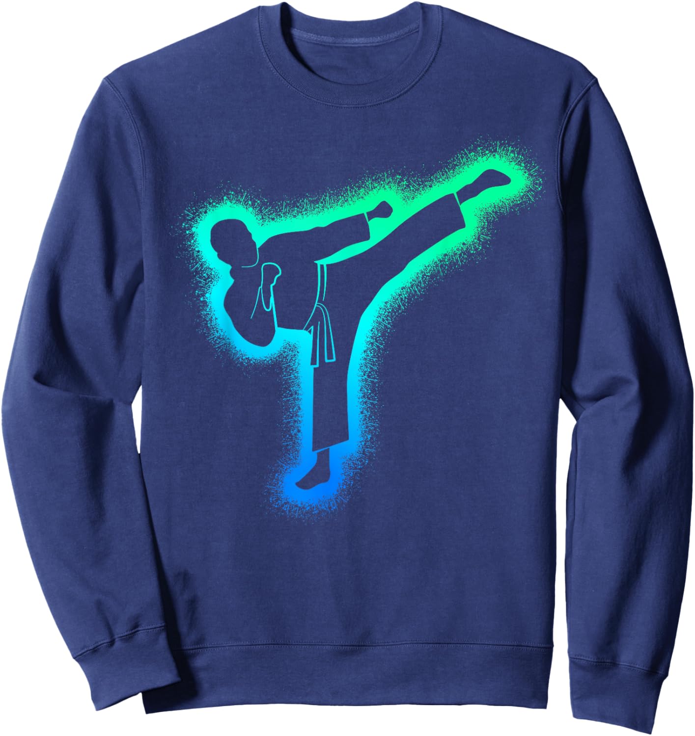 Taekwondo Martial Arts Men's Kids Boys Karate , black Sweatshirt - Sweatshirt | Navy