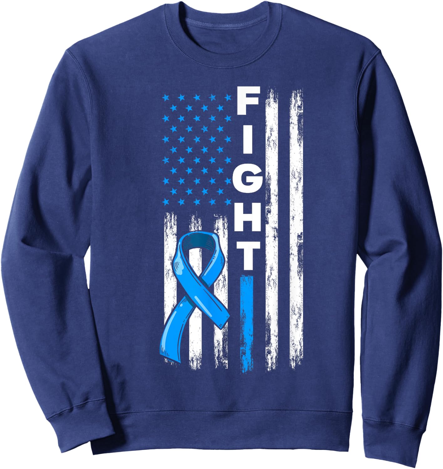 Fight Prostate Cancer Warrior Prostate Cancer Awareness Sweatshirt - Sweatshirt | Navy
