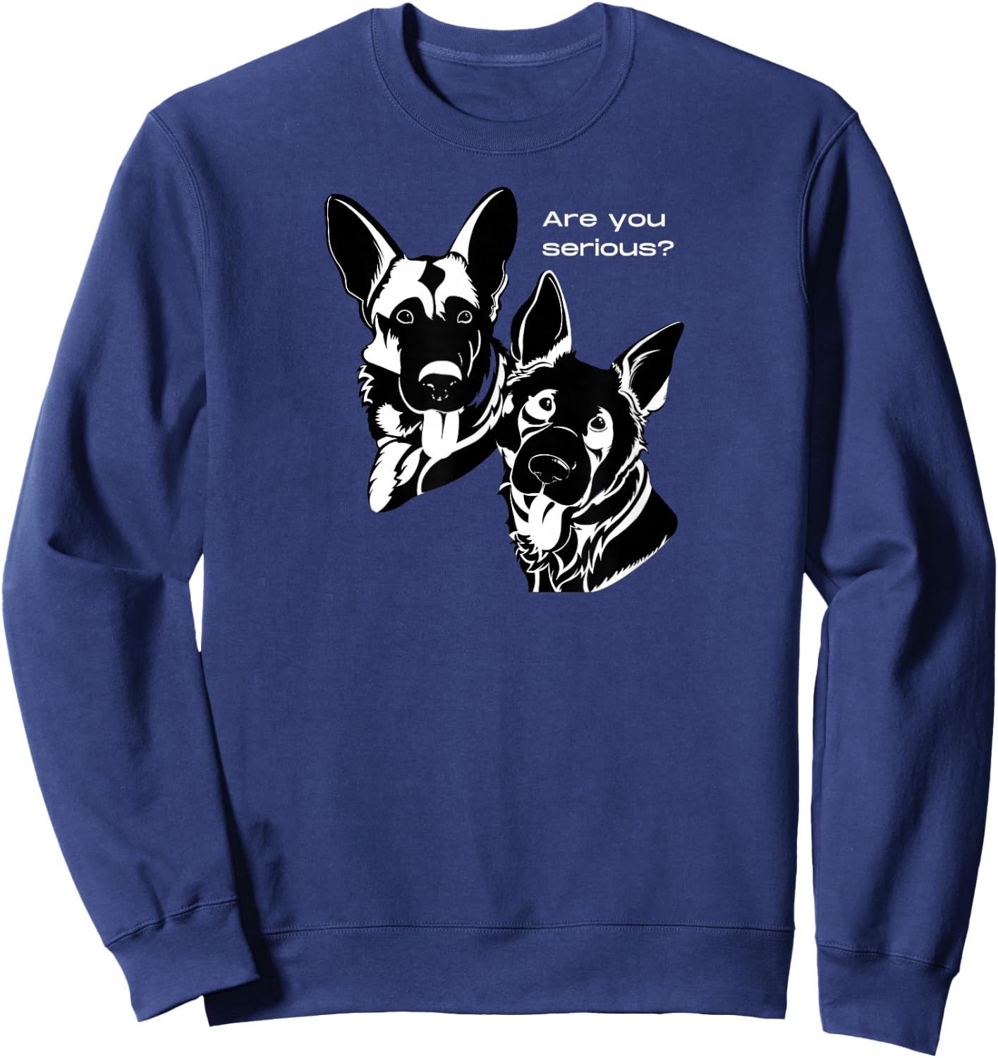 German Shepherd Head Tilt Sweatshirt - Sweatshirt | Navy
