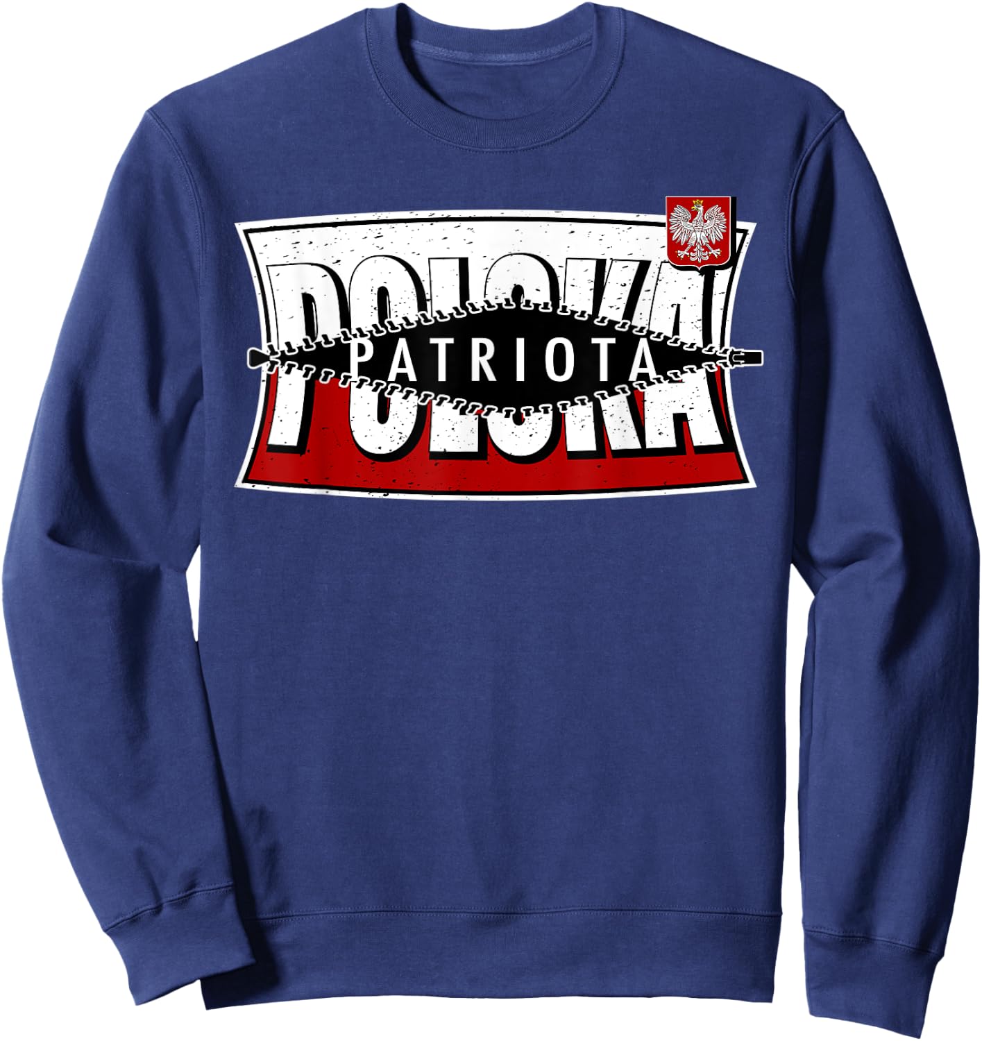 Polish Patriot Polski Patriota Polish Heritage Graphic Sweatshirt - Sweatshirt | Navy