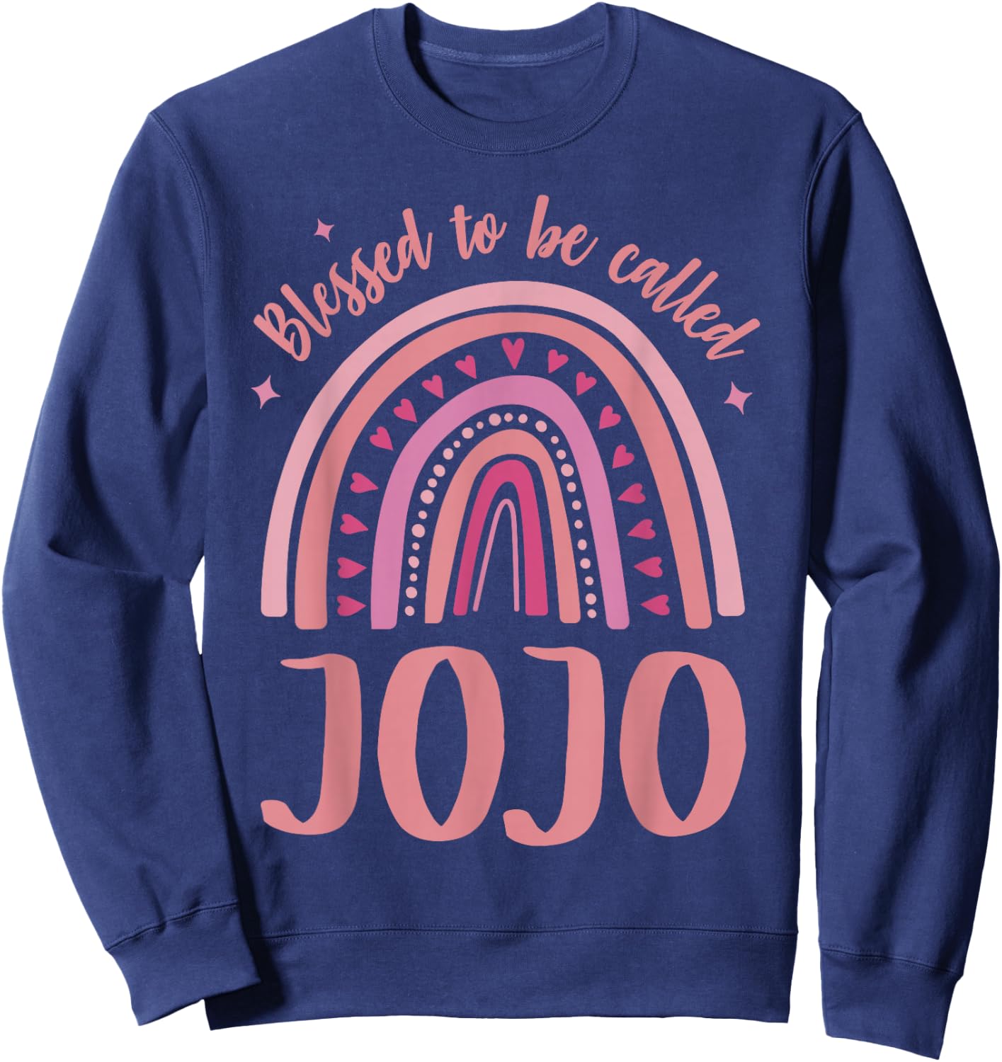 Jojo for Grandma Women Mother's Day Blessed Jojo Sweatshirt - Sweatshirt | Navy